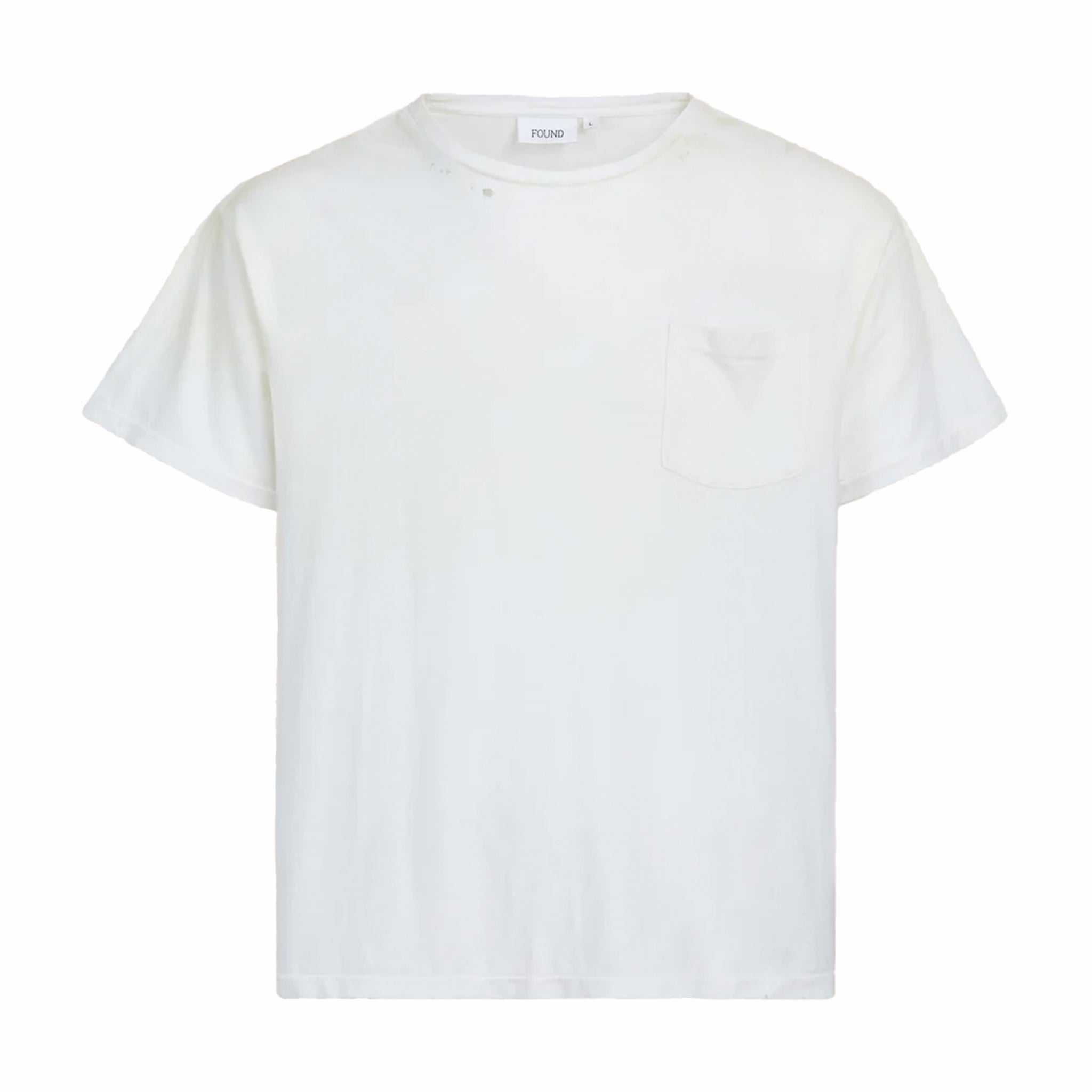 Found Weathered Pocket Tee (Faded Off-White) - August Shop