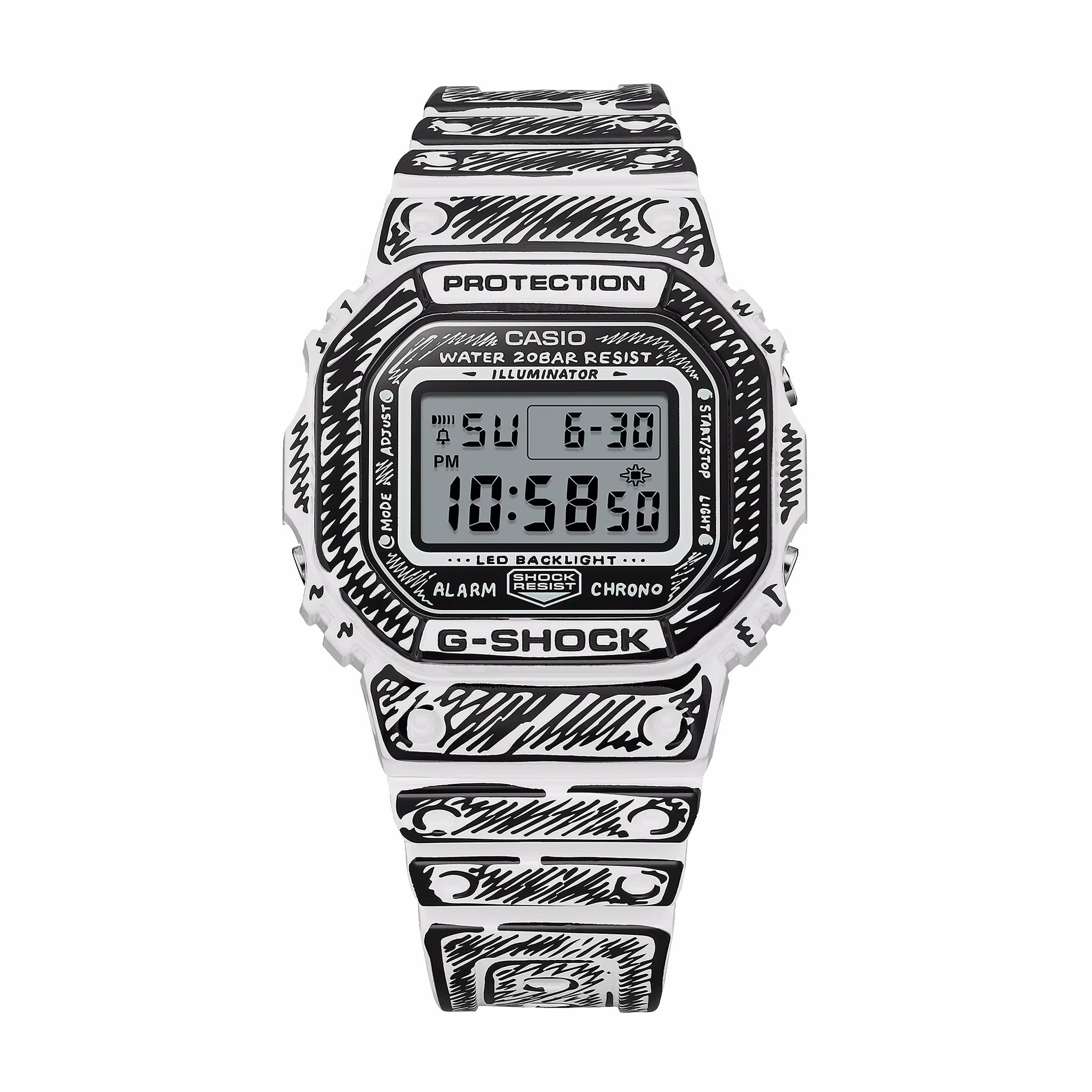 G-SHOCK x Joshua Vides DW5600JV-7 (White) - August Shop