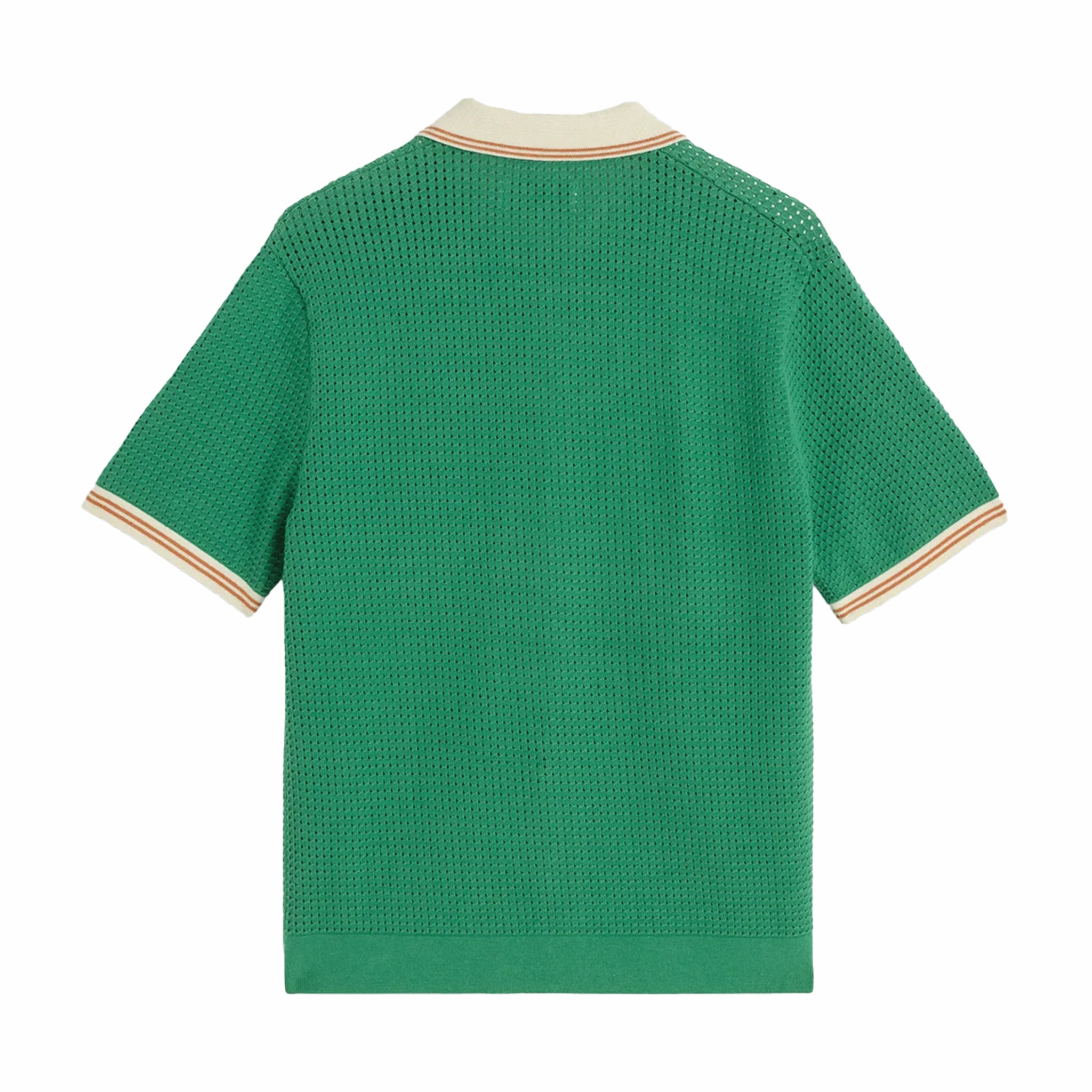 Wax London Belle SS Shirt - Tipped Pointelle (Green/Ecru) - August Shop