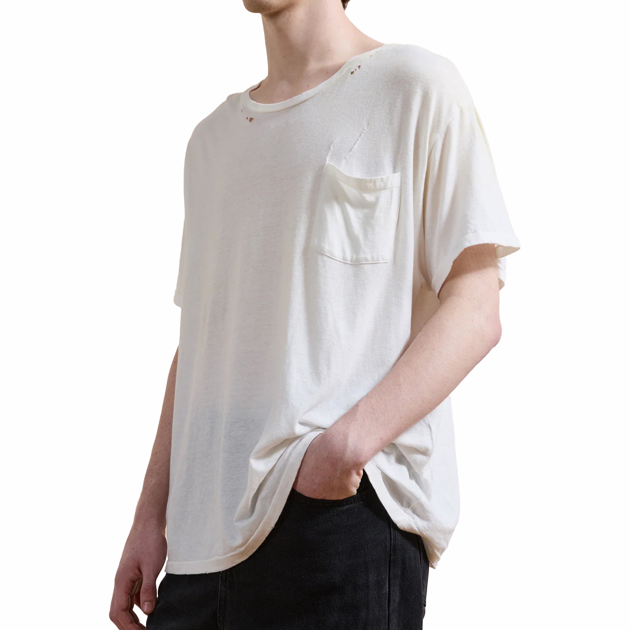 Found Weathered Pocket Tee (Faded Off-White) - August Shop