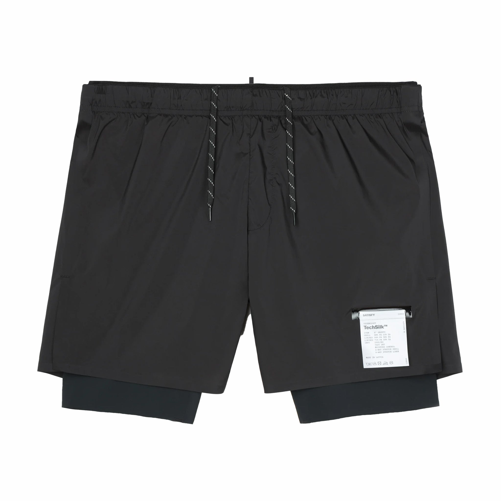 Satisfy Men's TechSilk 8" Shorts (Black Silk) - August Shop