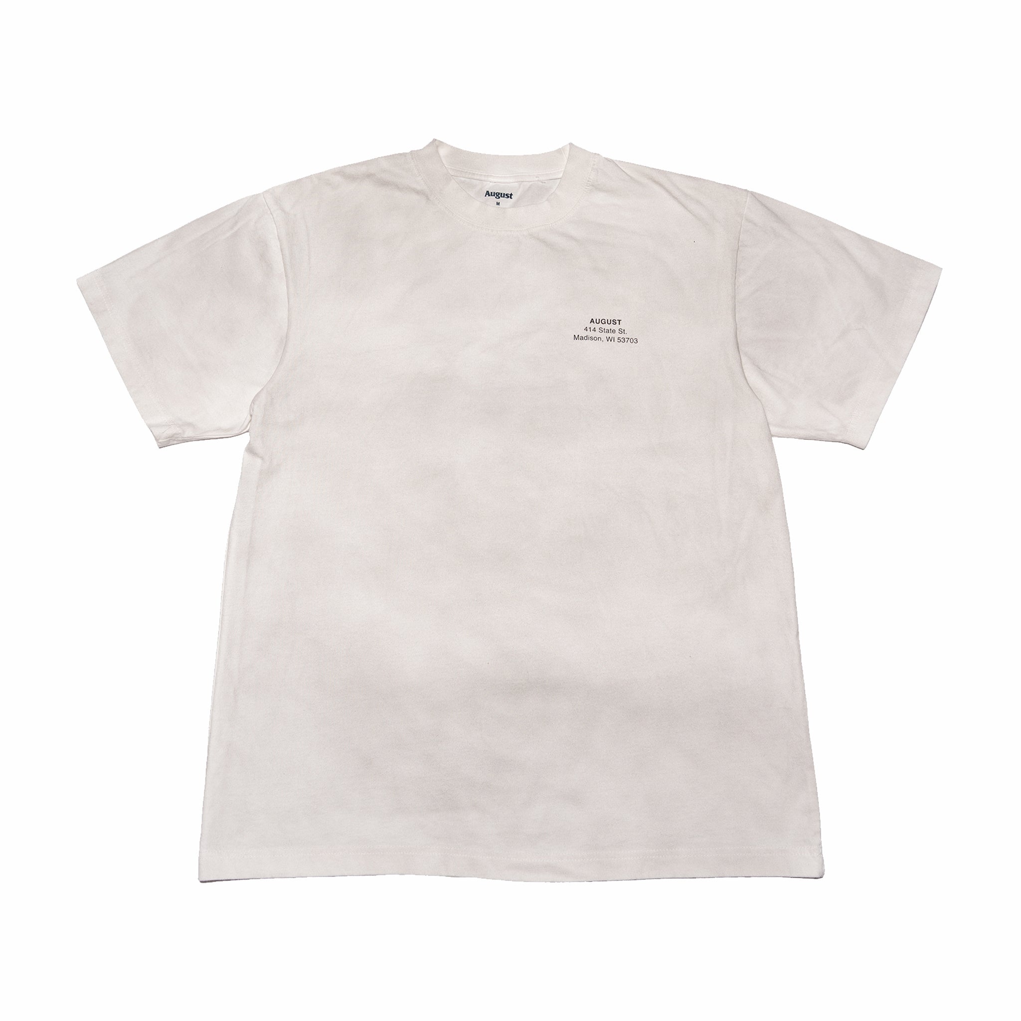 August "Violet" 7.5oz Heavyweight T-Shirt (Dirty White) - August Shop