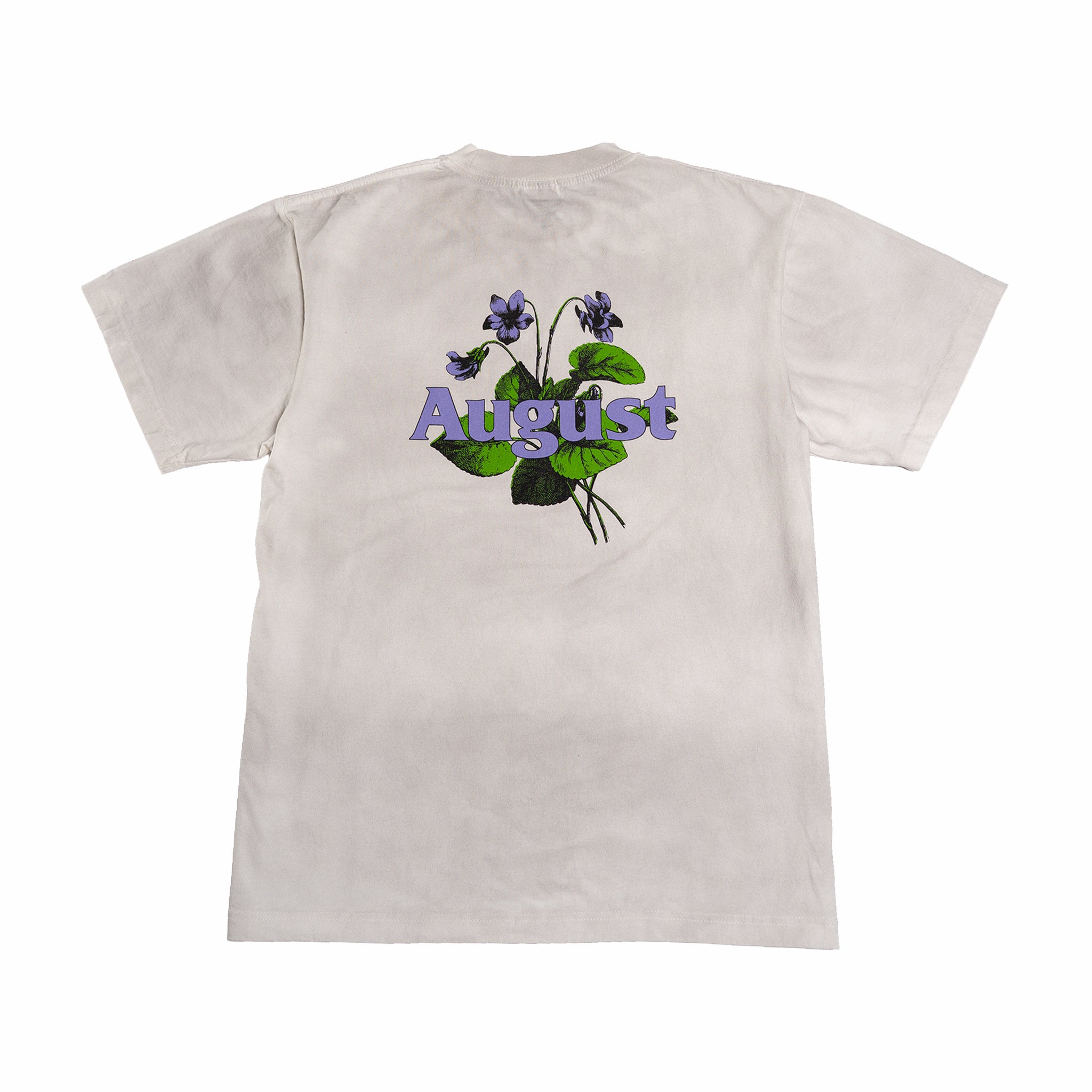 August "Violet" 7.5oz Heavyweight T-Shirt (Dirty White) - August Shop