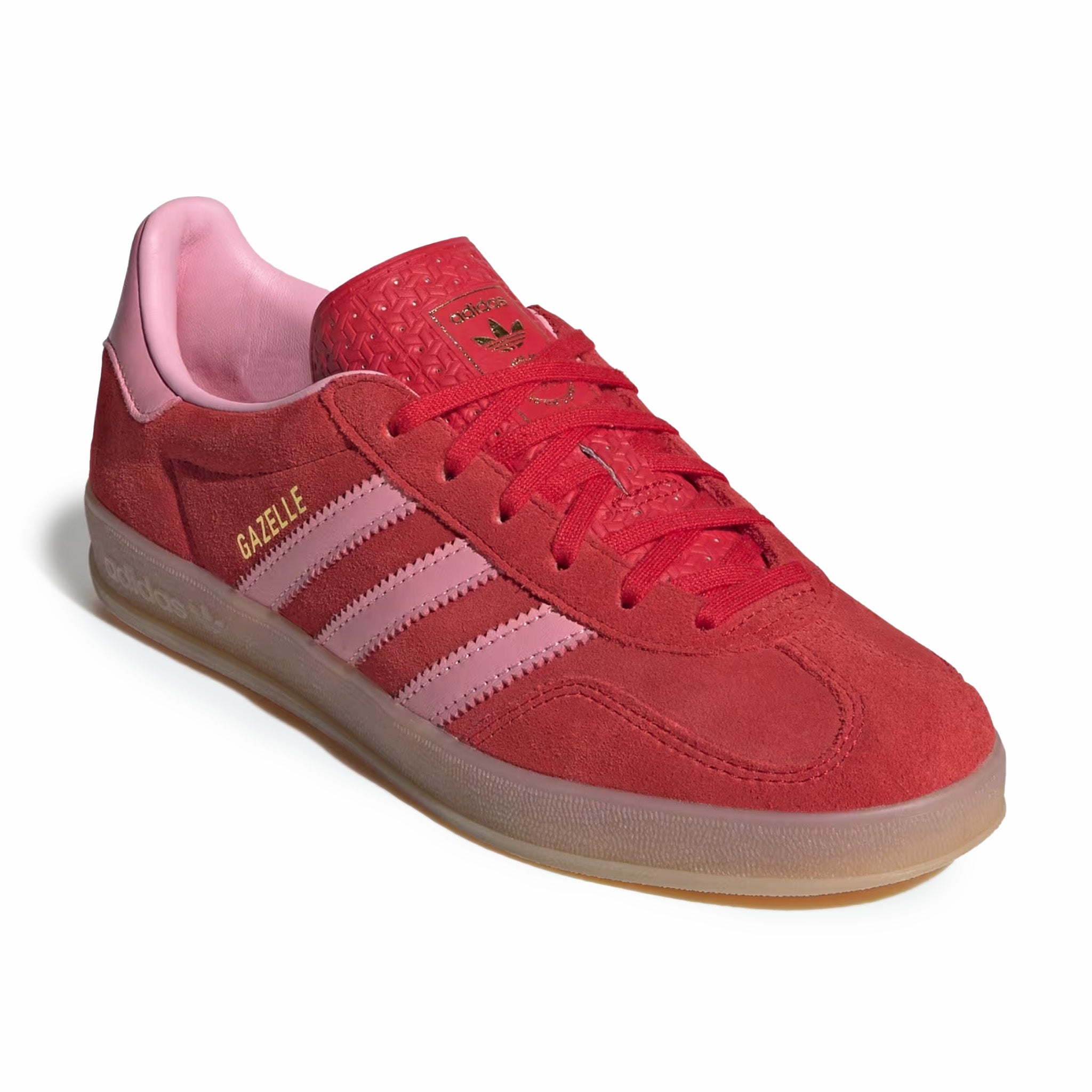 Adidas Women&#39;s Gazelle Indoor Shoes (Better Scarlet/Light Pink/Gum)