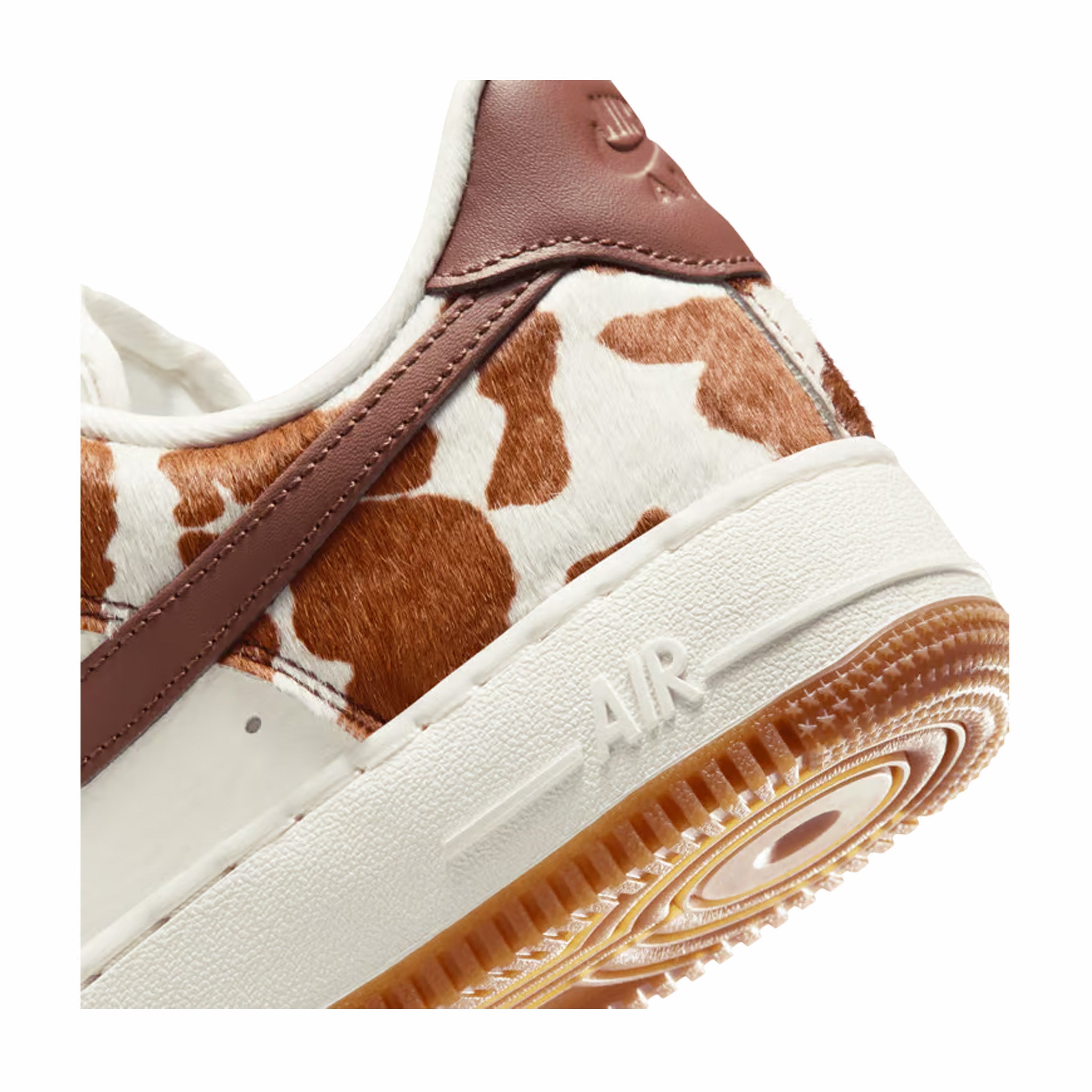 Nike Women's Air Force 1 Low "Cow Print" (Field Brown/Sail-Field Brown)