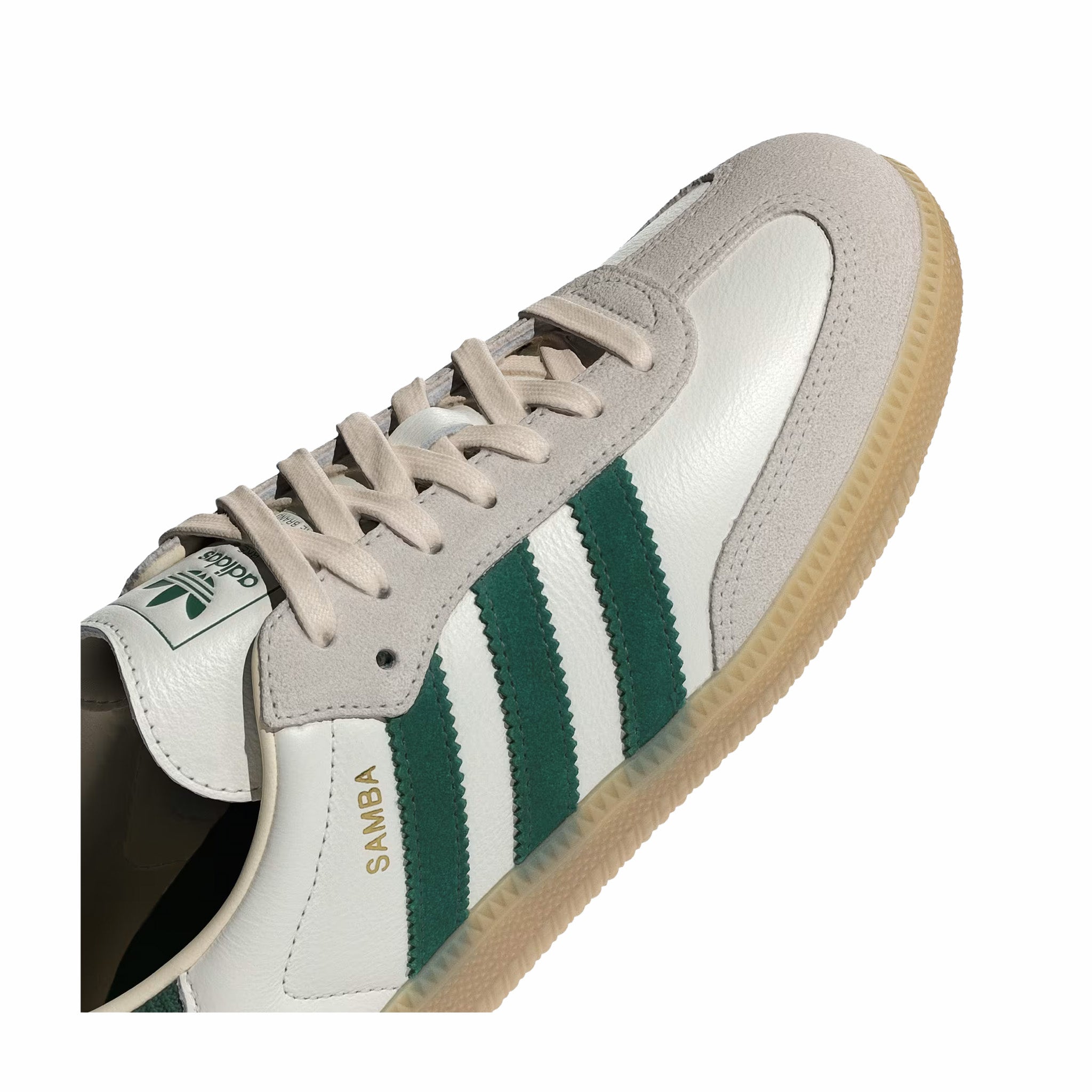 Adidas Men's Samba OG (Cloud White/Collegiate Green/Gum) - August Shop