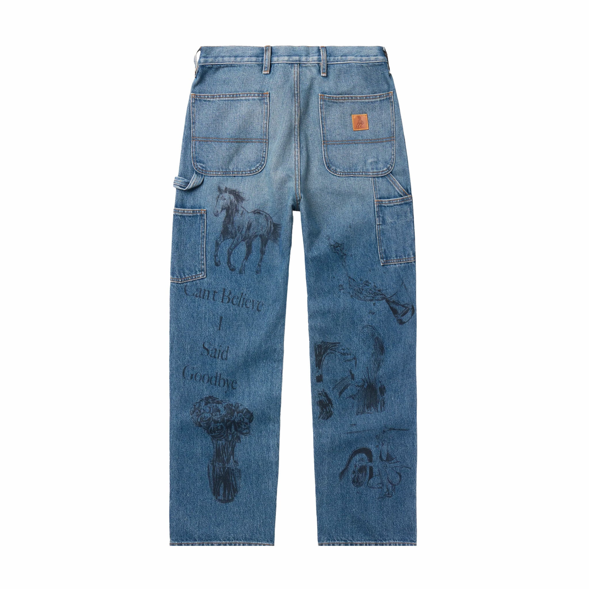 One Of These Days All Over Print Stright Fit Jeans (Indigo) - August Shop