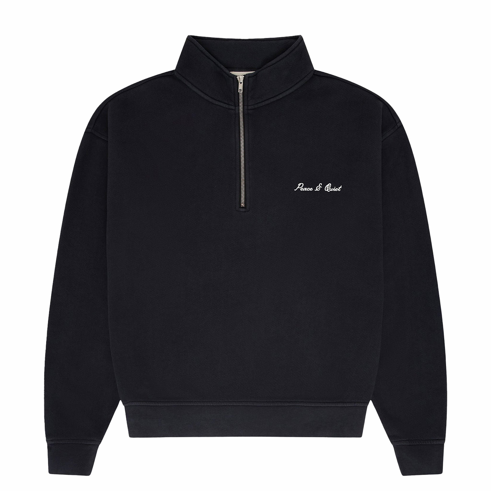 Museum of Peace &amp; Quiet Signature Quarter Zip (Black) - August Shop