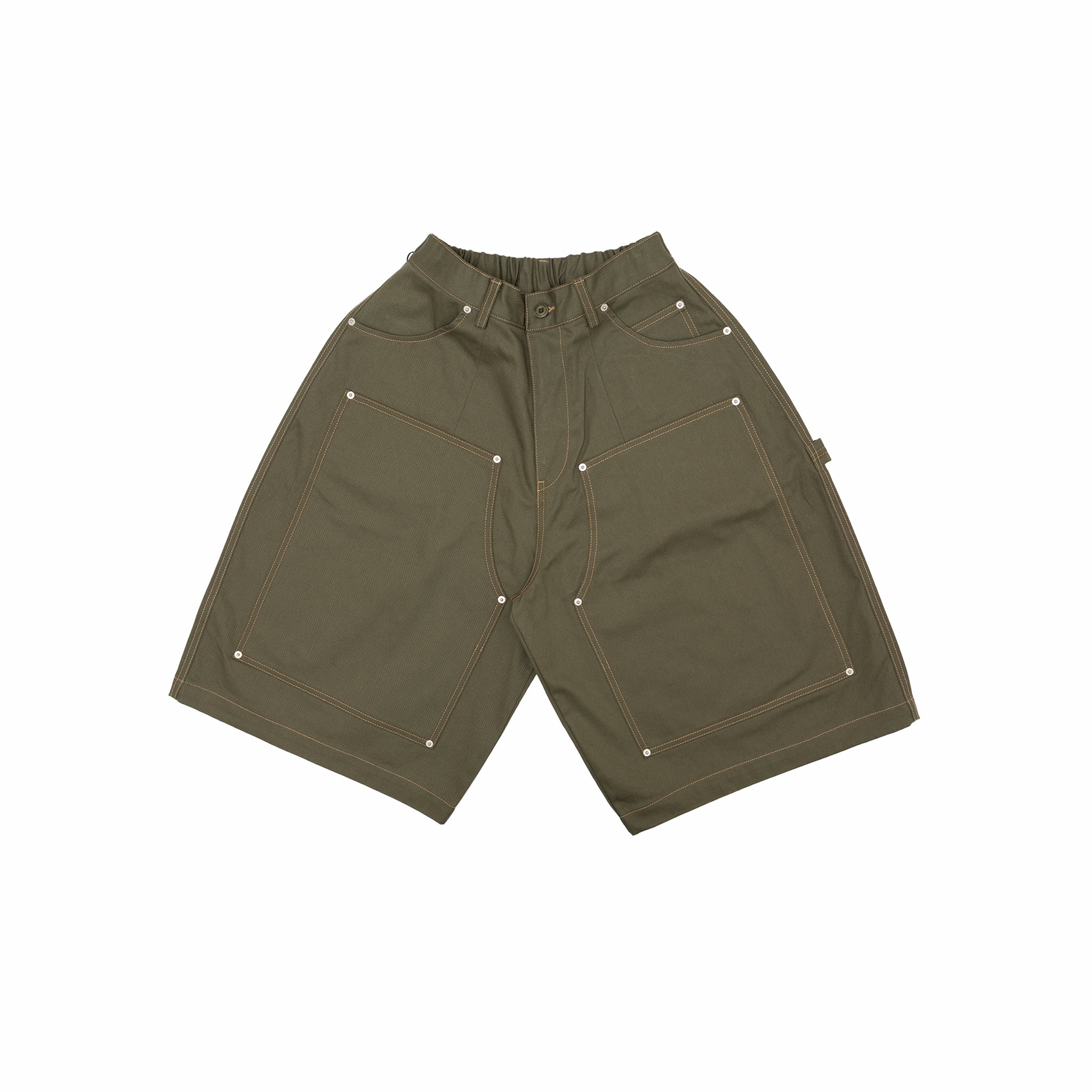 Estudio Niksen Carpenter Wide Shorts (Khaki) - August Shop
