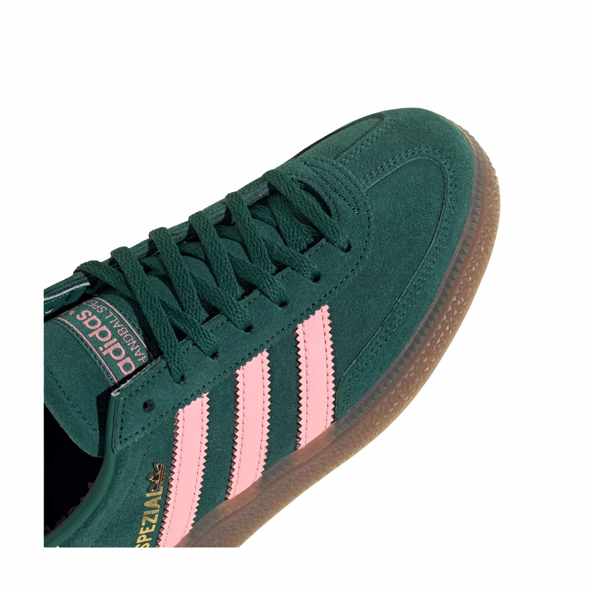 Adidas Women's Handball Spezial (Collegiate Green/Pink Spark/Gold Metallic) - August Shop