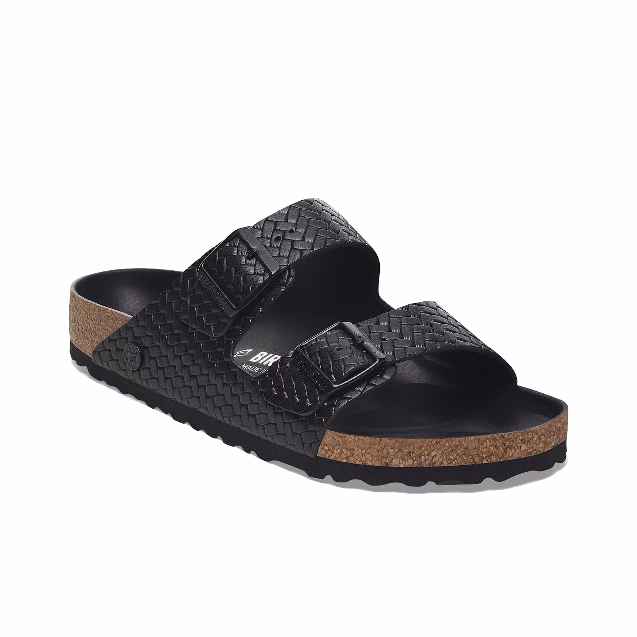 Birkenstock Men's Arizona Leather Woven - Regular (Embossed Black) - August Shop