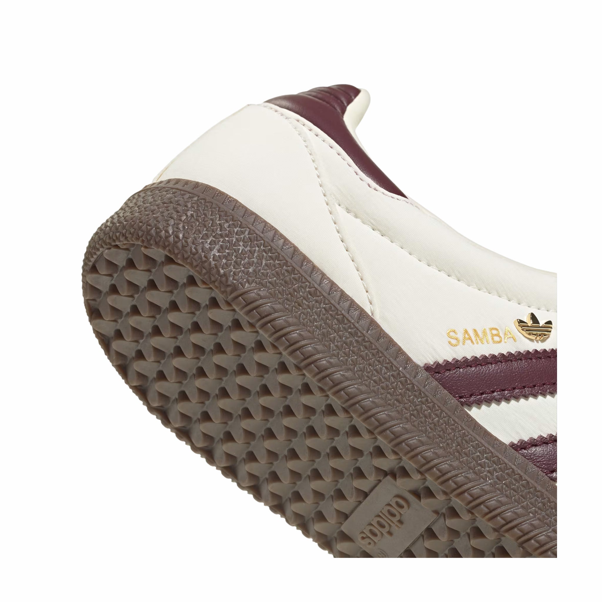 Adidas Women's Samba Long Tongue (Cream White/Maroon/Gold Metallic) - August Shop