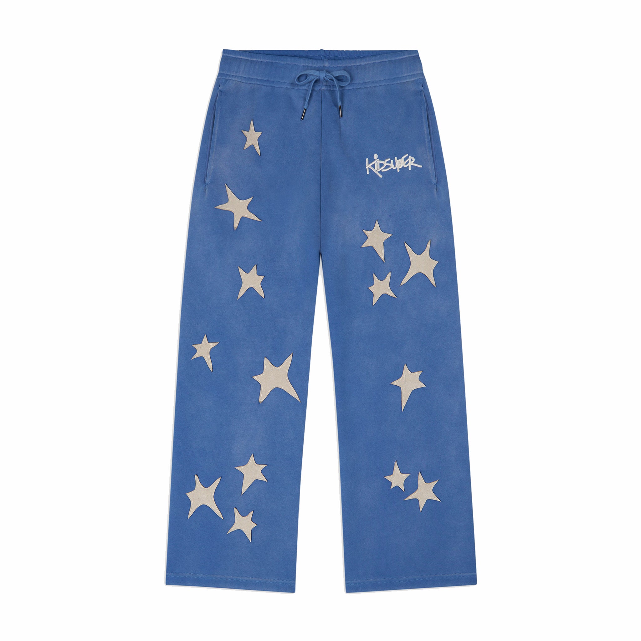 Kidsuper Stars Patchwork Sweatpants (Blue) - August Shop