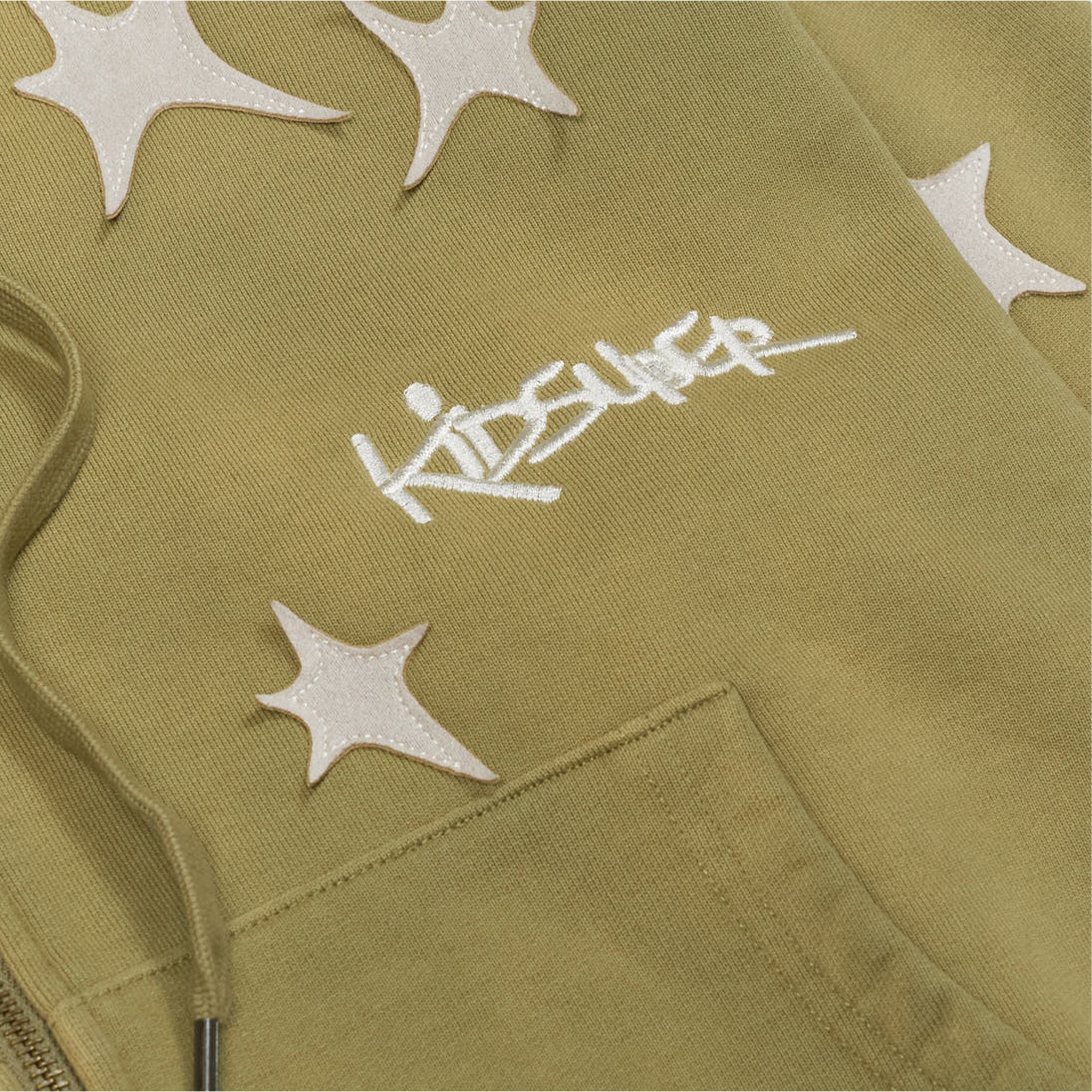 Kidsuper Stars Patchwork Washed Hoodie (Green) - August Shop