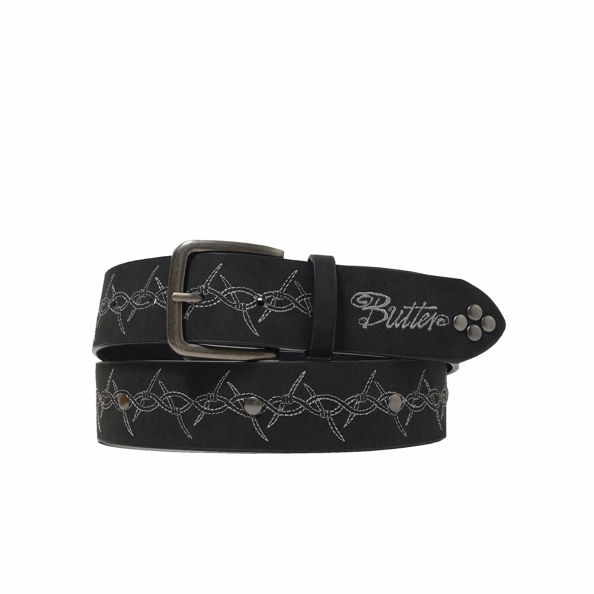 Butter Goods Barbed Wire Studded Belt (Black)