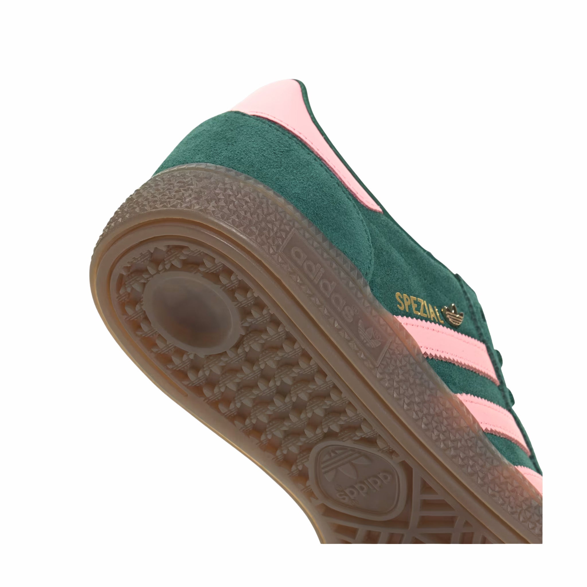 Adidas Women's Handball Spezial (Collegiate Green/Pink Spark/Gold Metallic) - August Shop