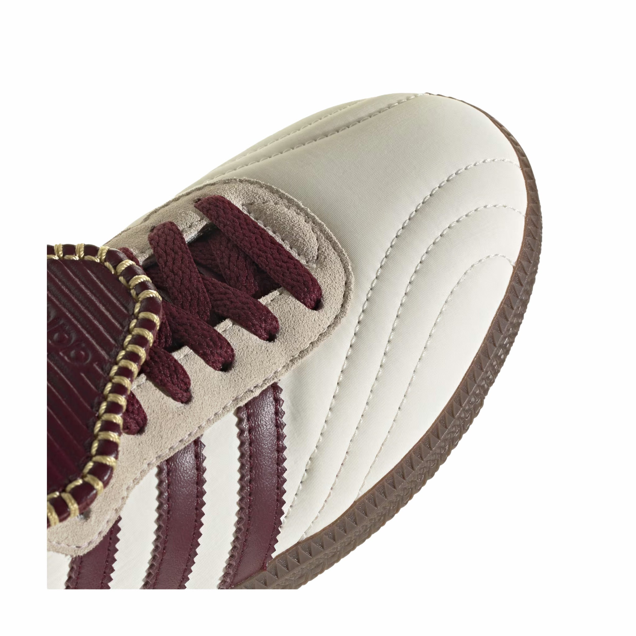 Adidas Women's Samba Long Tongue (Cream White/Maroon/Gold Metallic) - August Shop