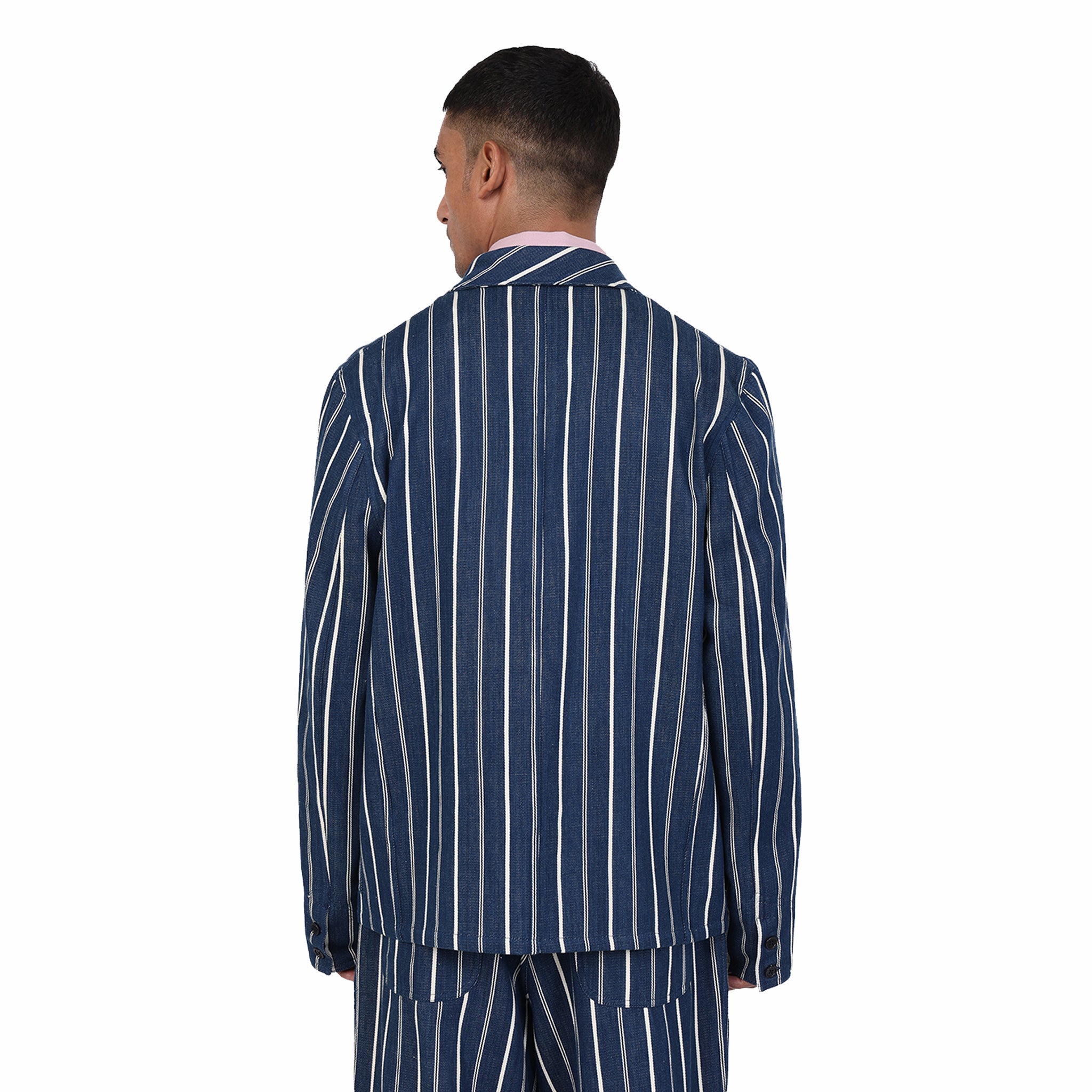 Kardo Somesh Handloom Denim Jacket (Indigo) - August Shop