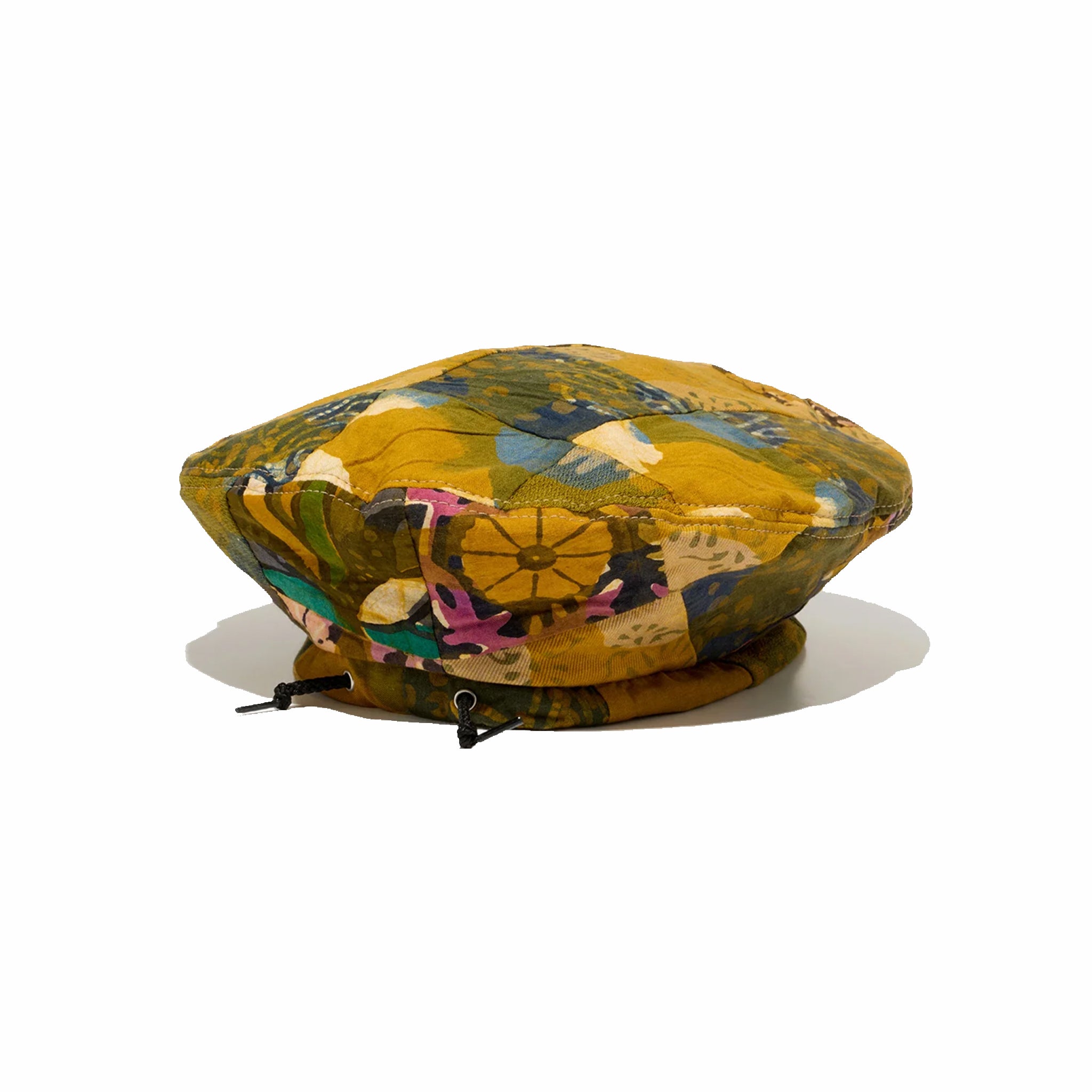 Engineered Garments Beret - Olive Cotton Pattern Patchwork (Multi) - August Shop