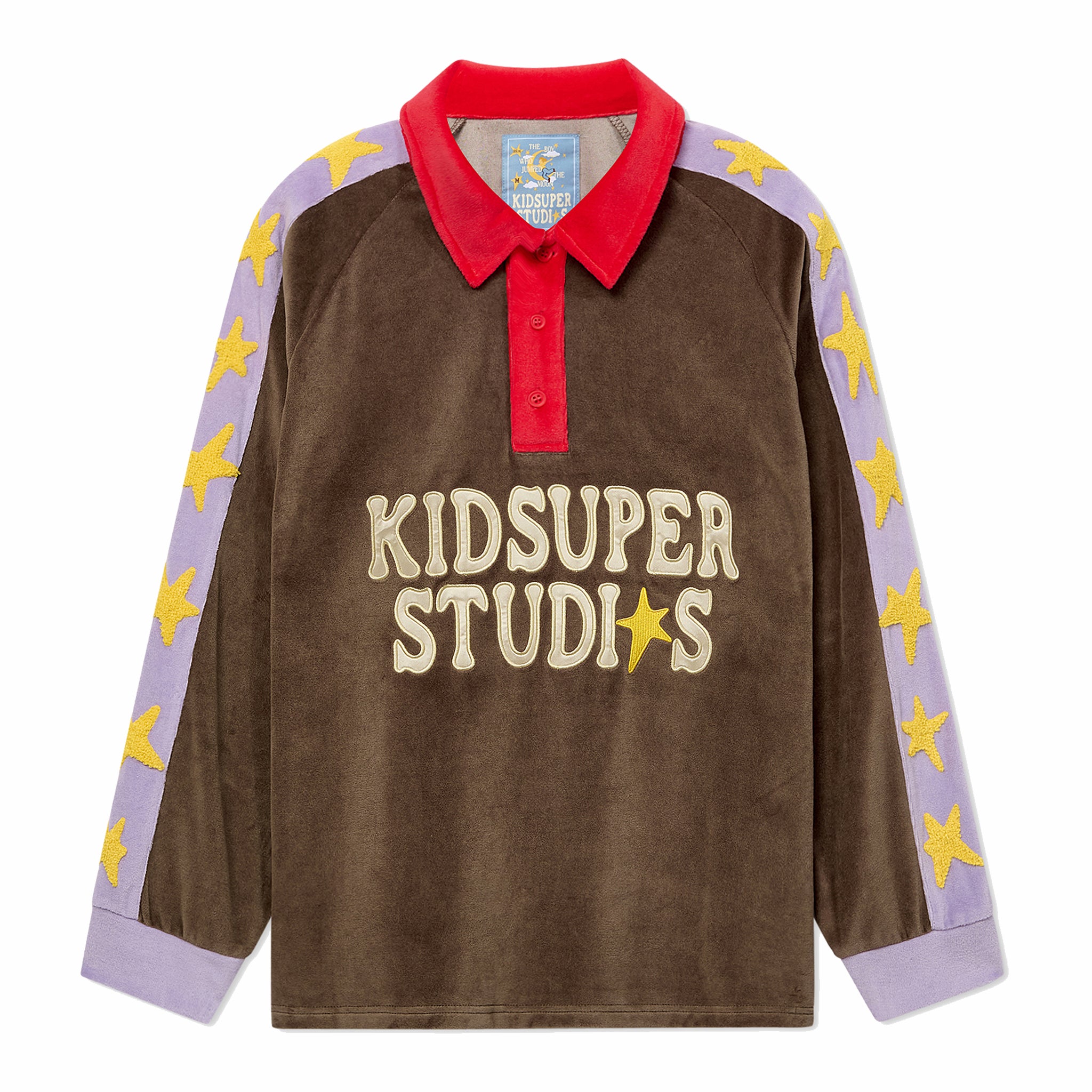 Kidsuper Face Velour Stars Rugby (Brown) - August Shop