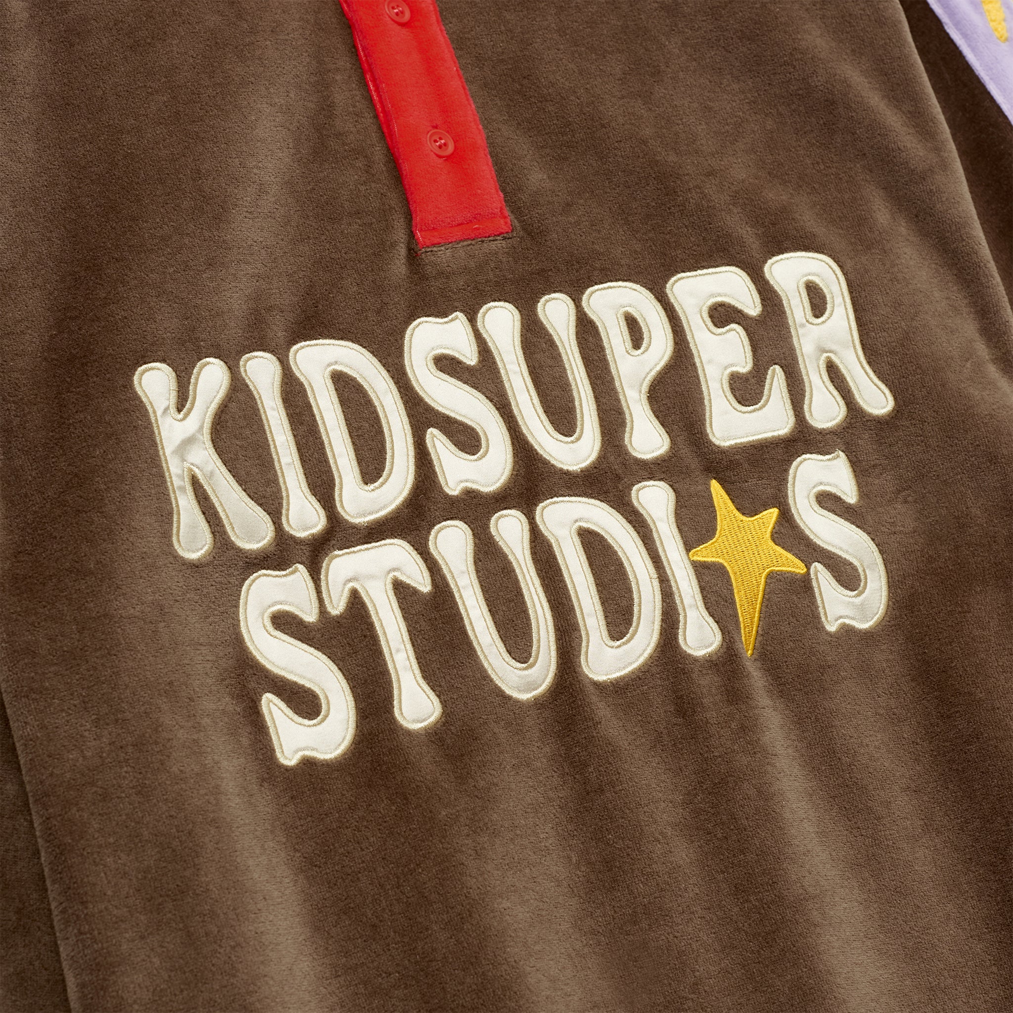 Kidsuper Face Velour Stars Rugby (Brown) - August Shop