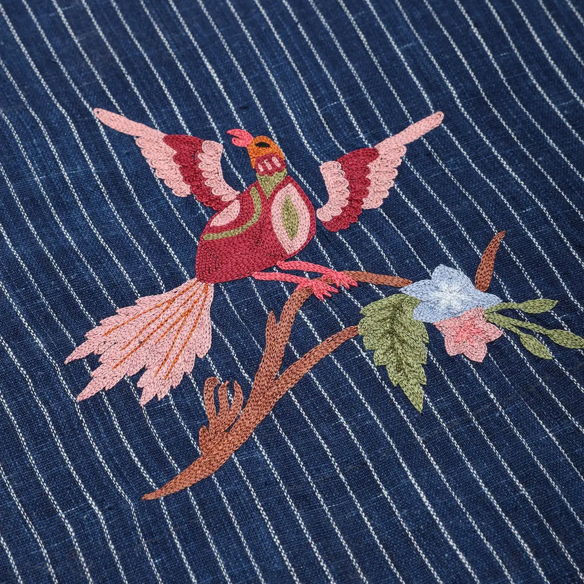 Kardo Rohit Embroidered Short Sleeve Shirt (Indigo)