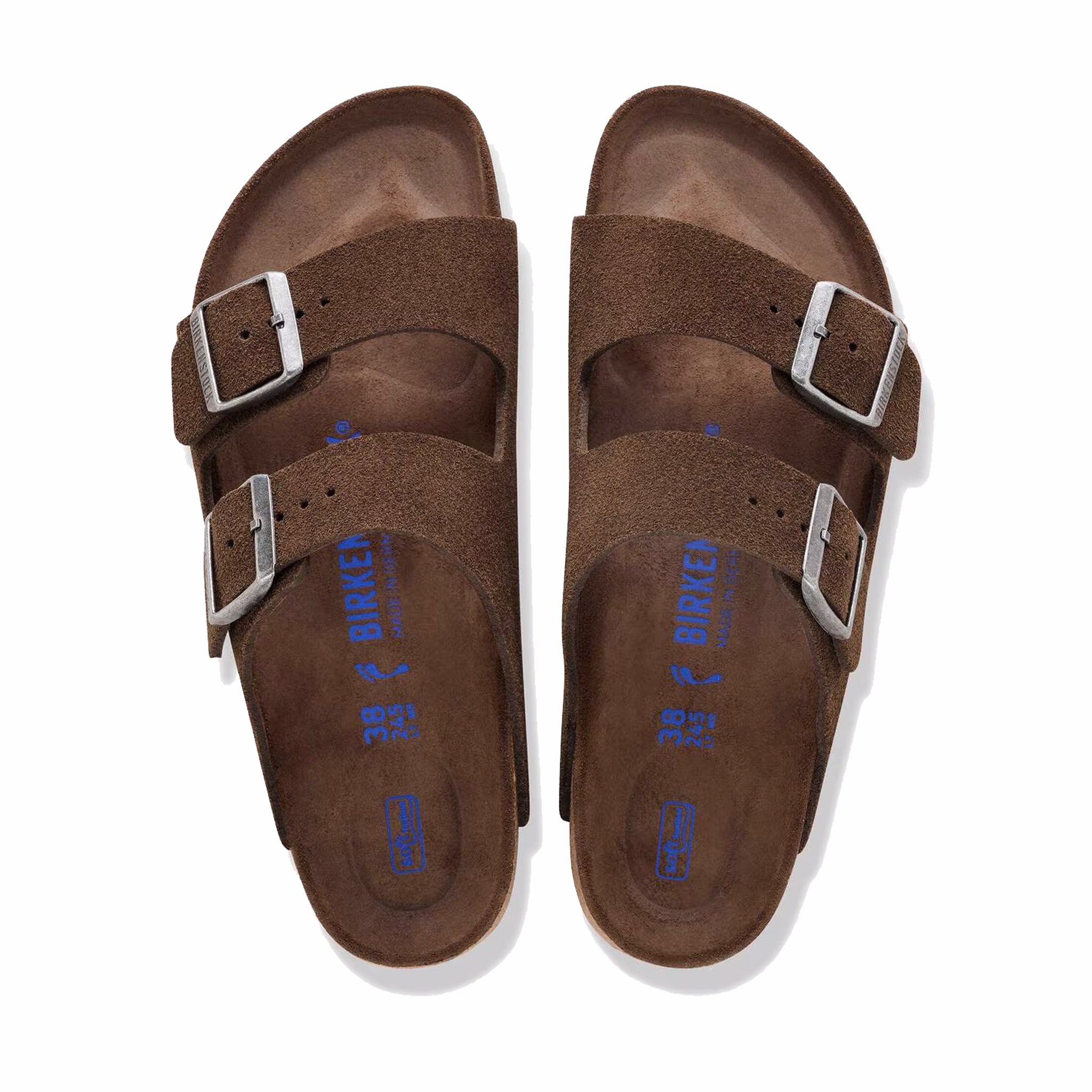 Birkenstock Men's Arizona Soft Footbed Suede Leather - Regular (Carafe Tonal FB) - August Shop