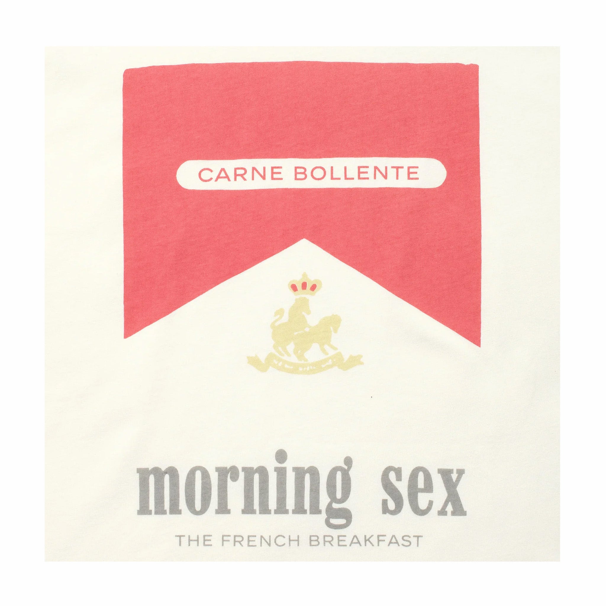 Carne Bollente Breakfast in Bed T-Shirt (Off White) - August Shop
