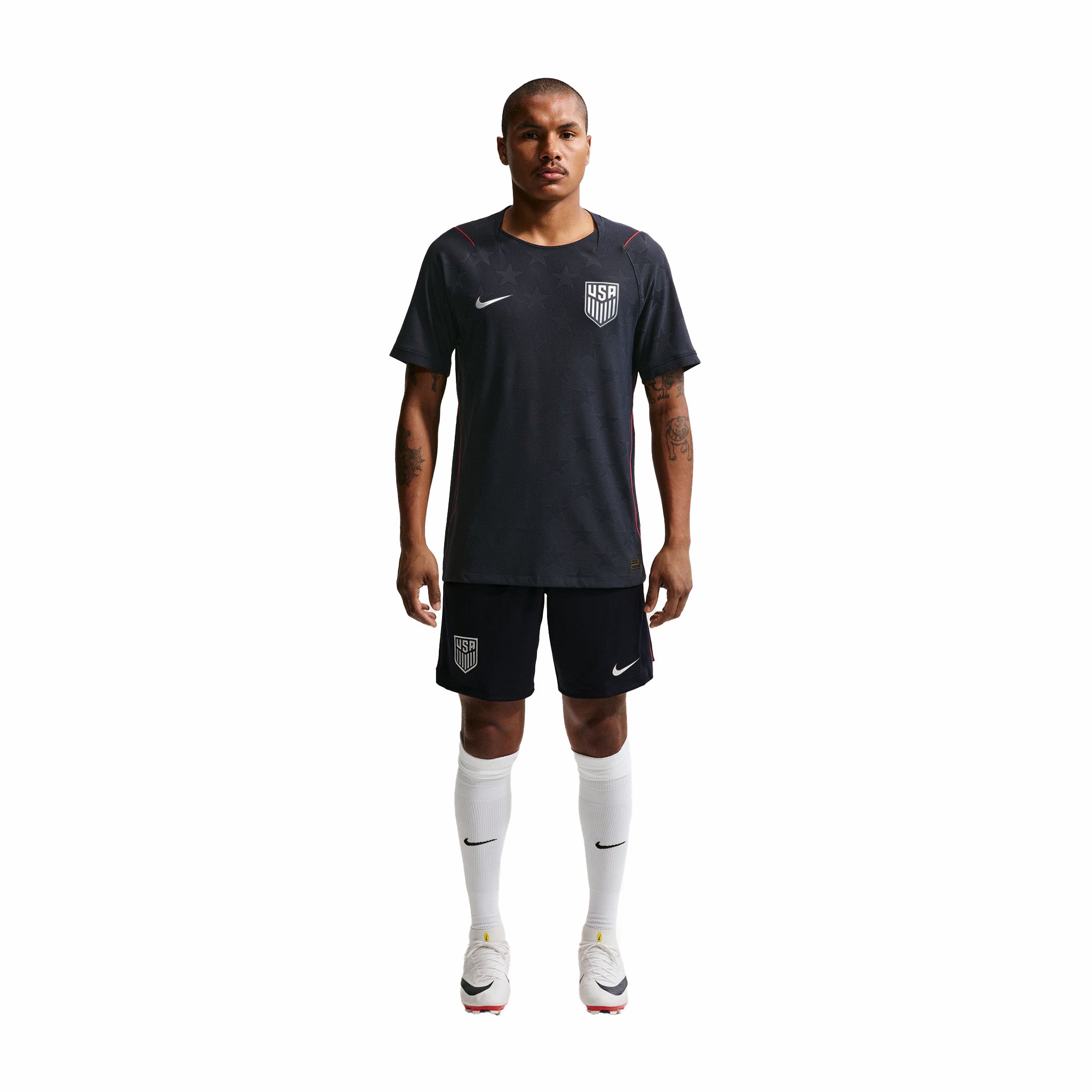 Nike USMNT 2026 Match Away Aero-FIT Soccer Authentic Jersey (Dark Obsidian/Pure Platinum) - August Shop