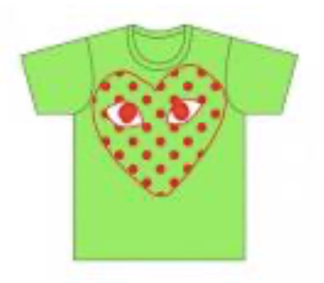 Comme des Garçons PLAY Men’s Polka Dot Heart T-Shirt (Green) T276 - August Shop
