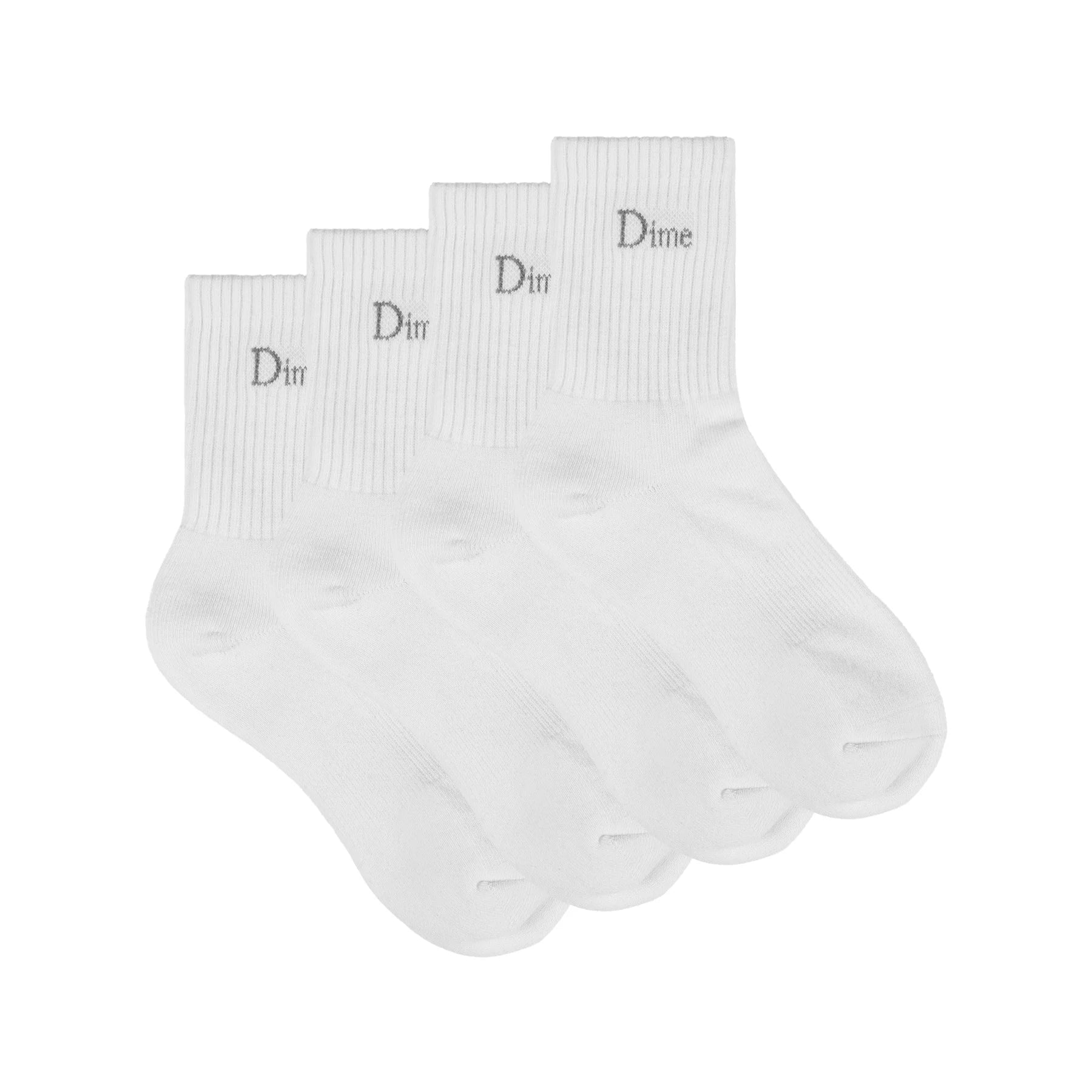 Dime Classic 2 Pack Ankle Socks (White) - August Shop