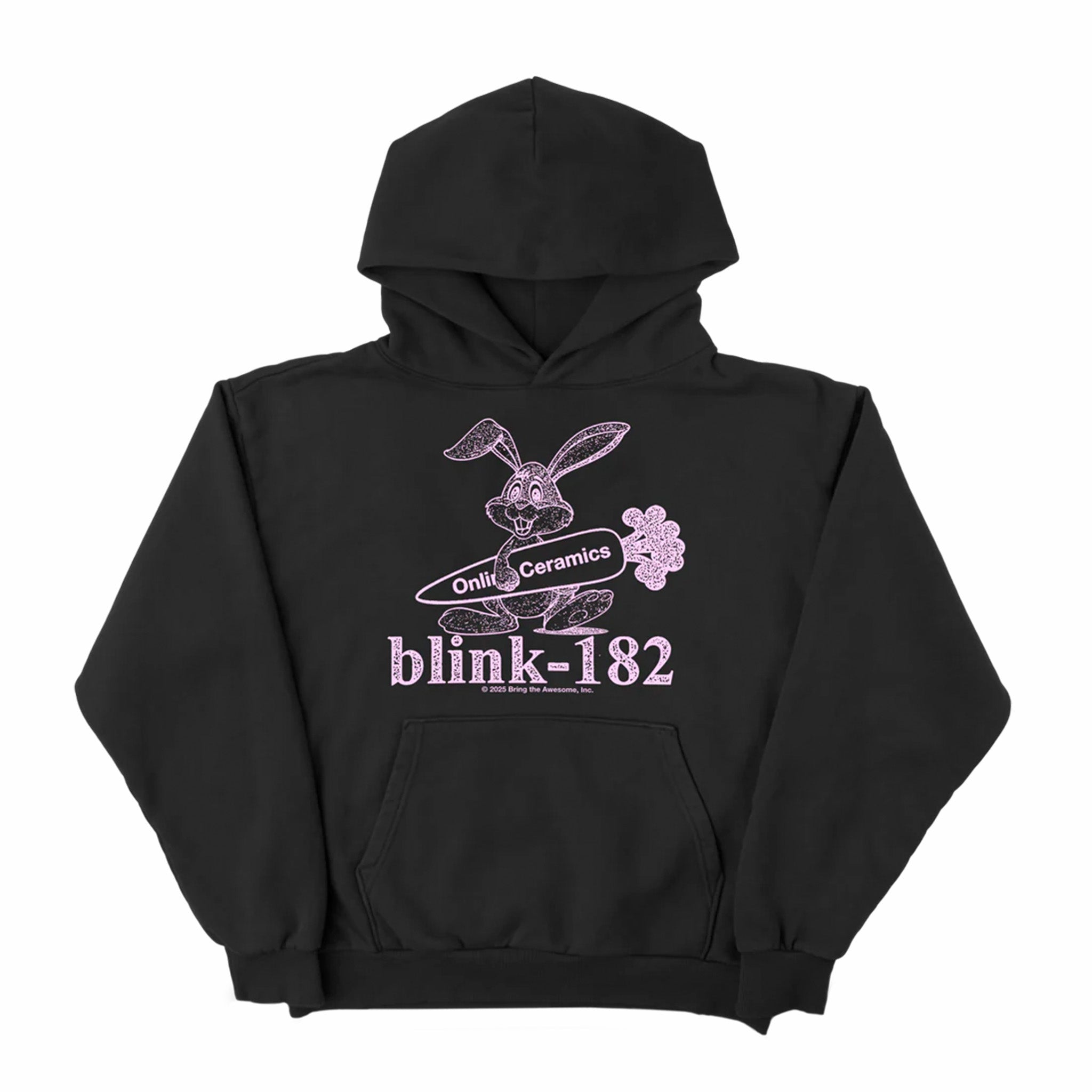 Online Ceramics x Blink-182 "Bunny Logo" Heavyweight Fleece Hoodie (Black) - August Shop