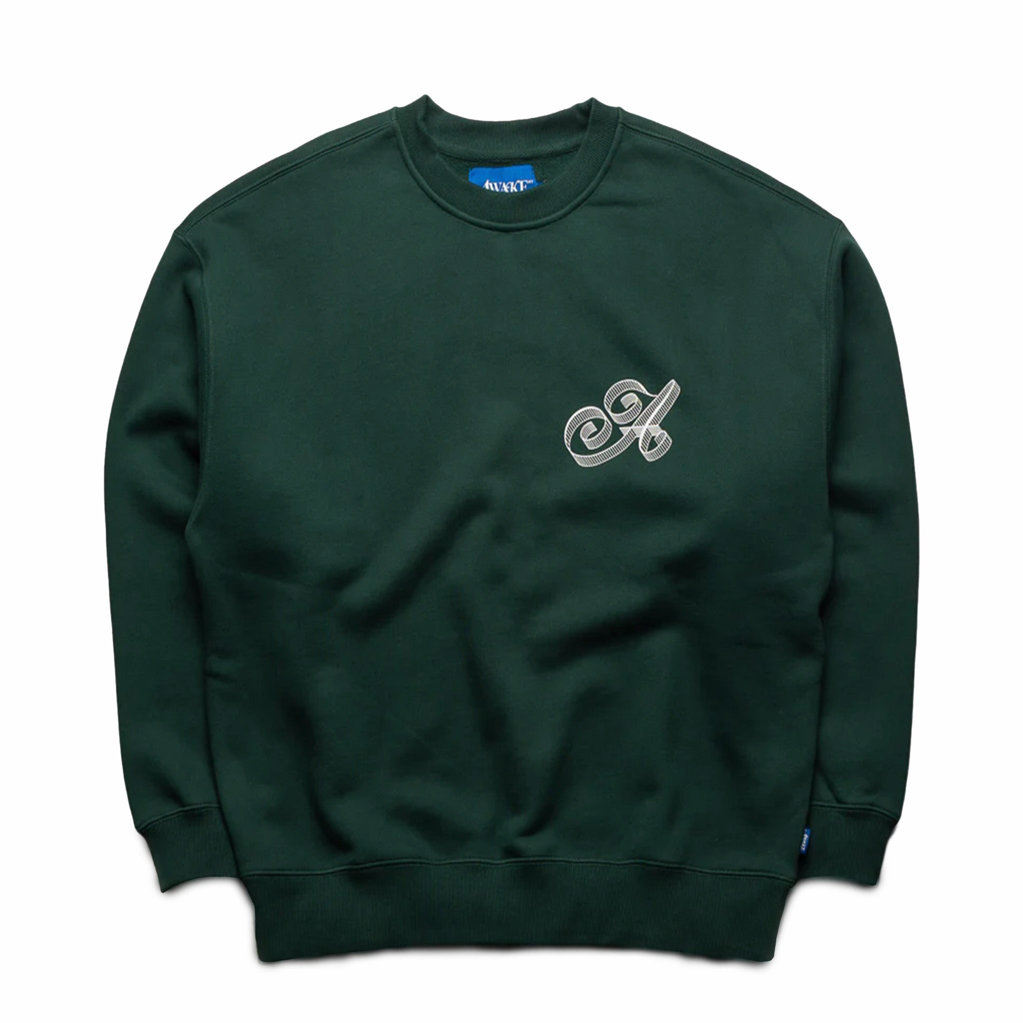Awake NY Script Crewneck (Green) - August Shop