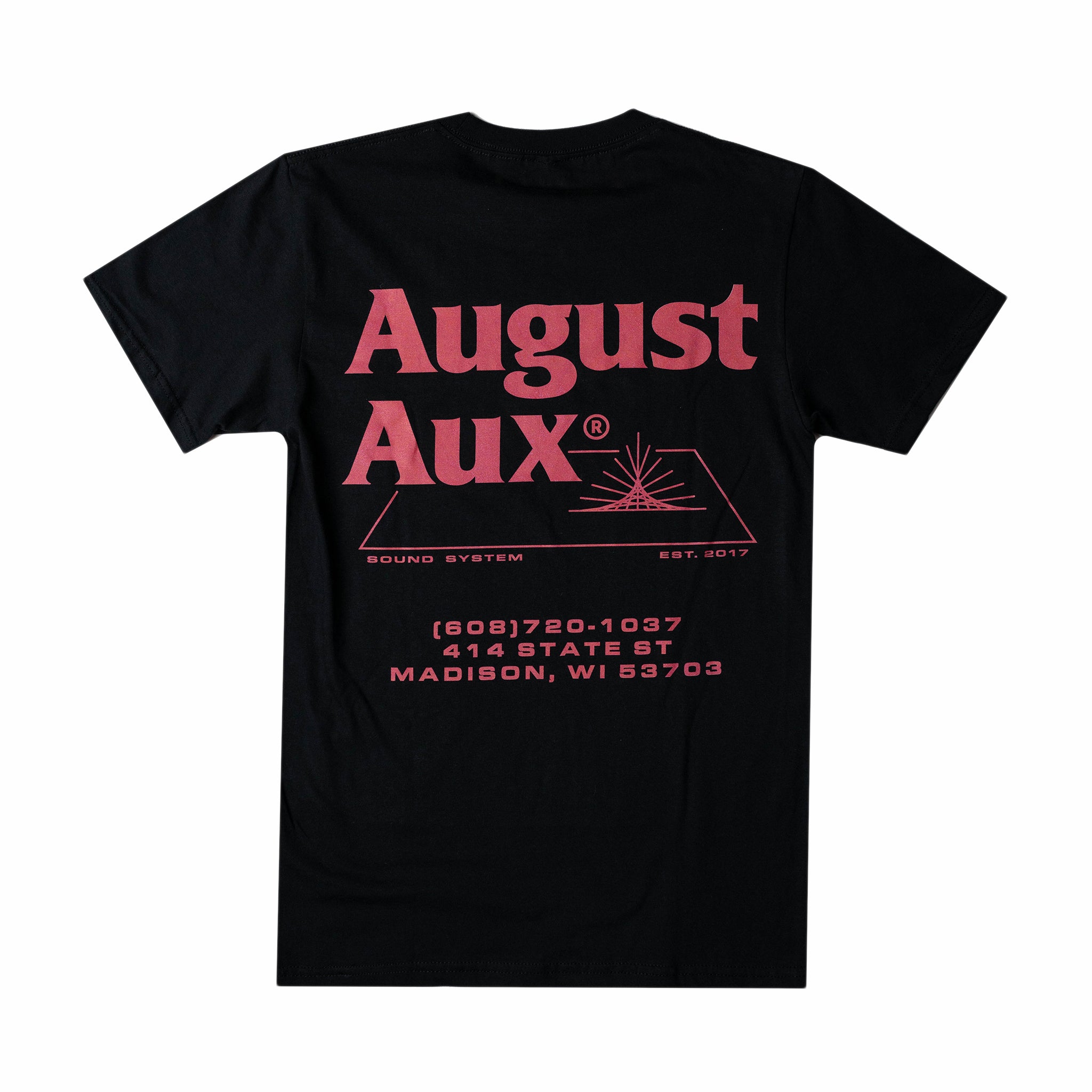 August Aux &quot;Sound System&quot; T-Shirt (Black) - August Shop