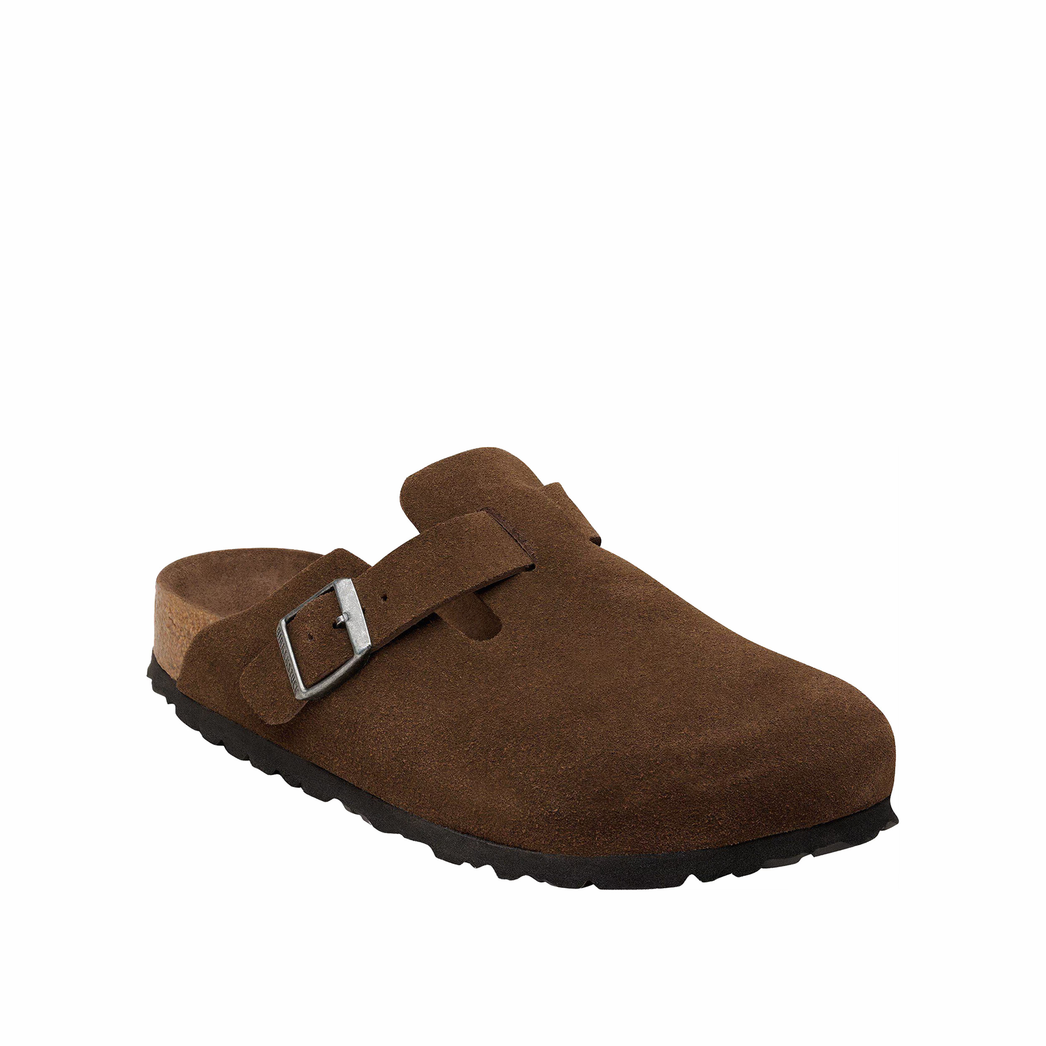 Birkenstock Men's Boston Soft Footbed Suede Leather - Regular (Carafe Tonal FB) - August Shop