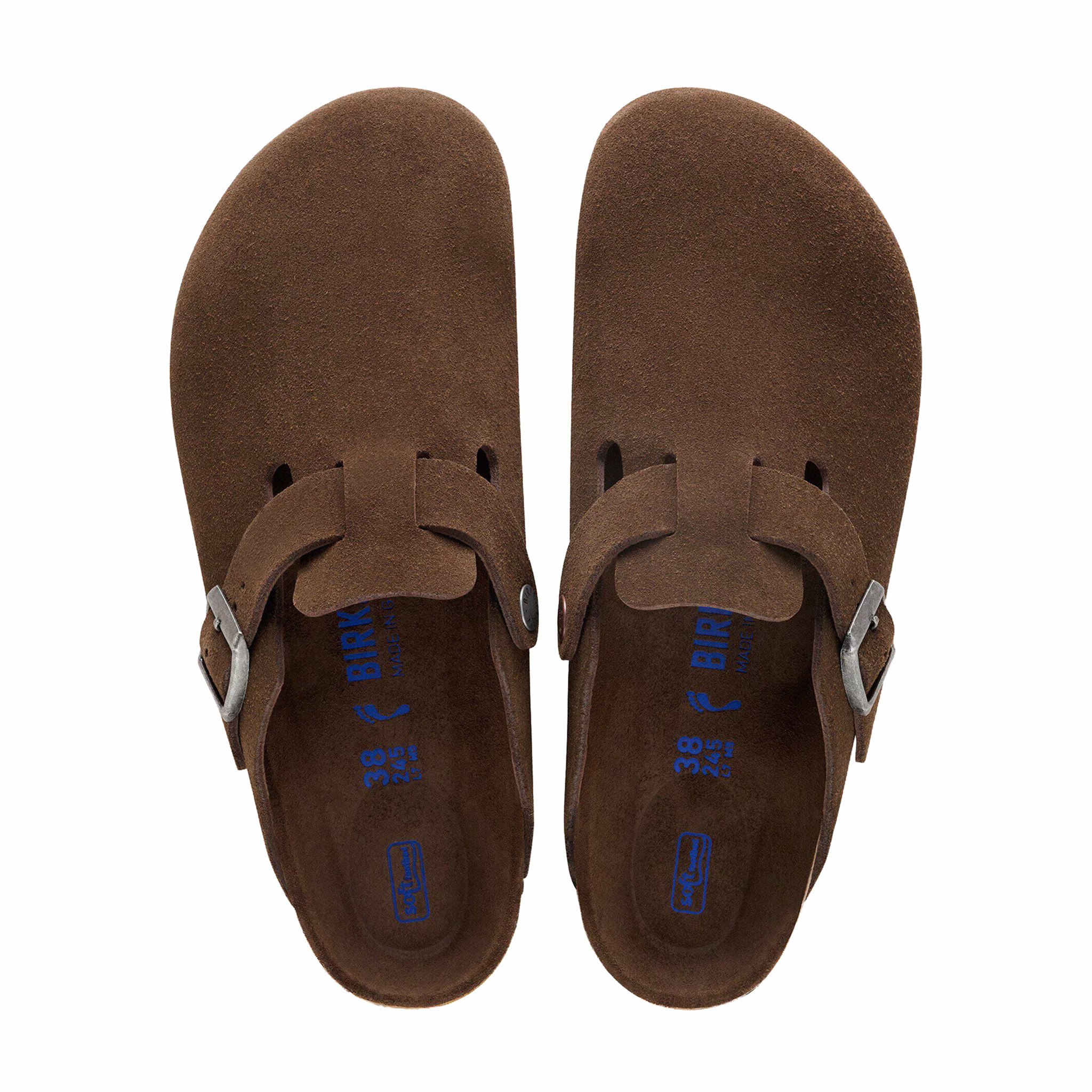 Birkenstock Men's Boston Soft Footbed Suede Leather - Regular (Carafe Tonal FB) - August Shop