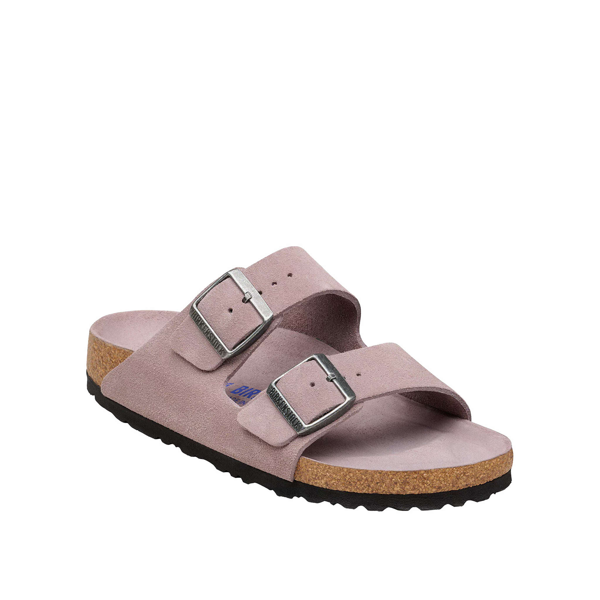 Birkenstock Women's Arizona Soft Footbed Suede Leather - Regular (Faded Purple Tonal FB) - August Shop