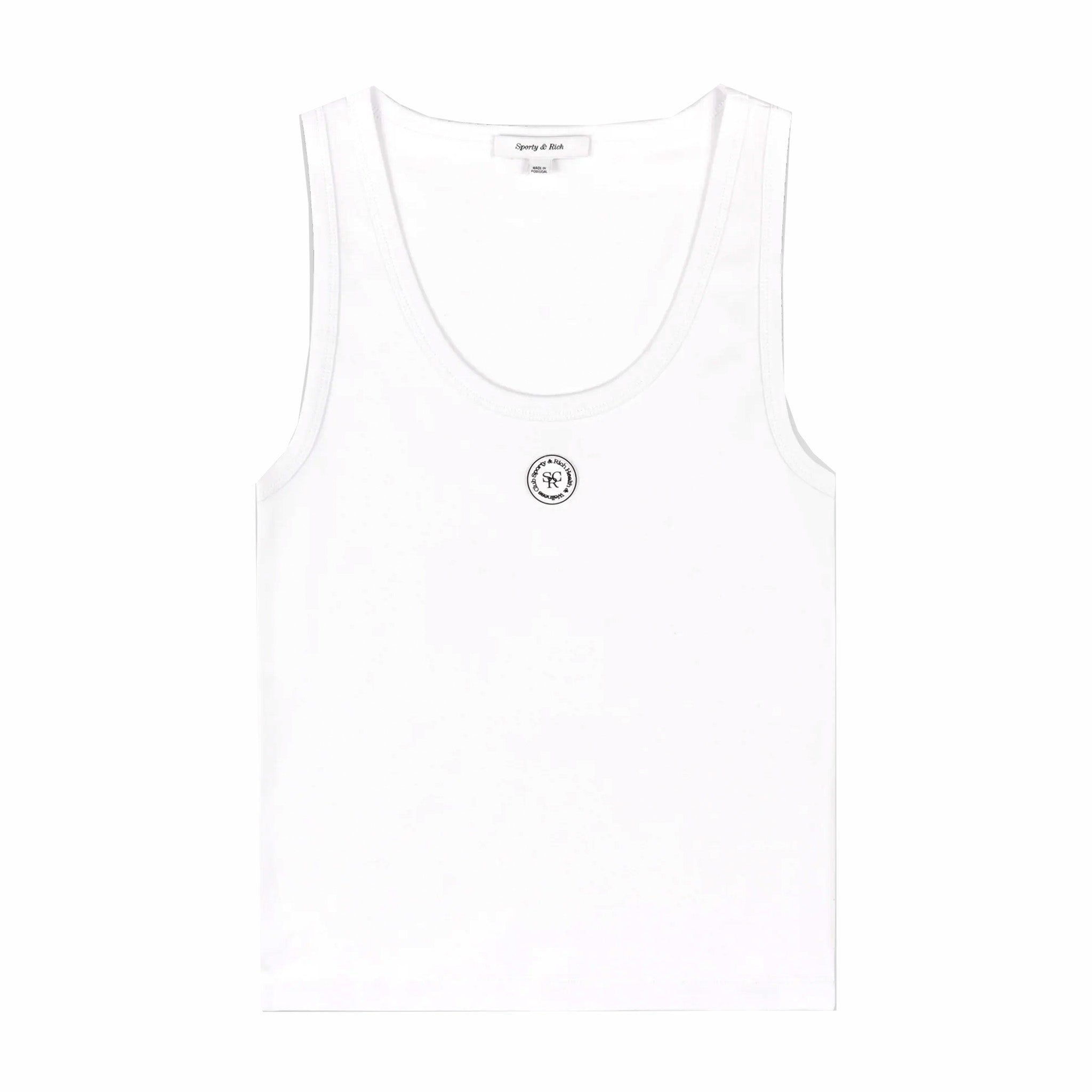 Sporty &amp; Rich Women's SRHWC Baby Rib Tank (White/Navy) - August Shop