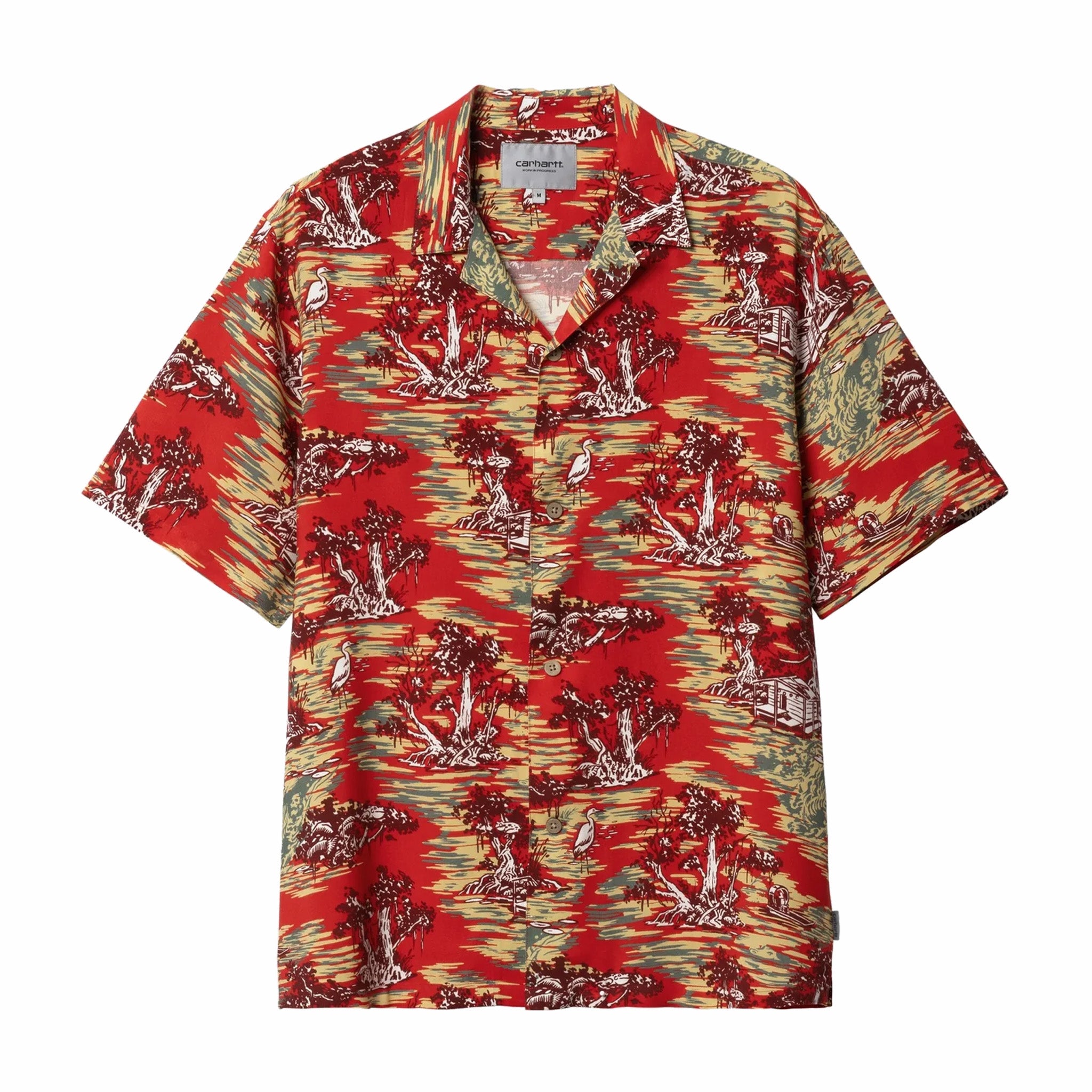 Carhartt WIP S/S Bayou Shirt (Bayou Print/Red Sunset) - August Shop