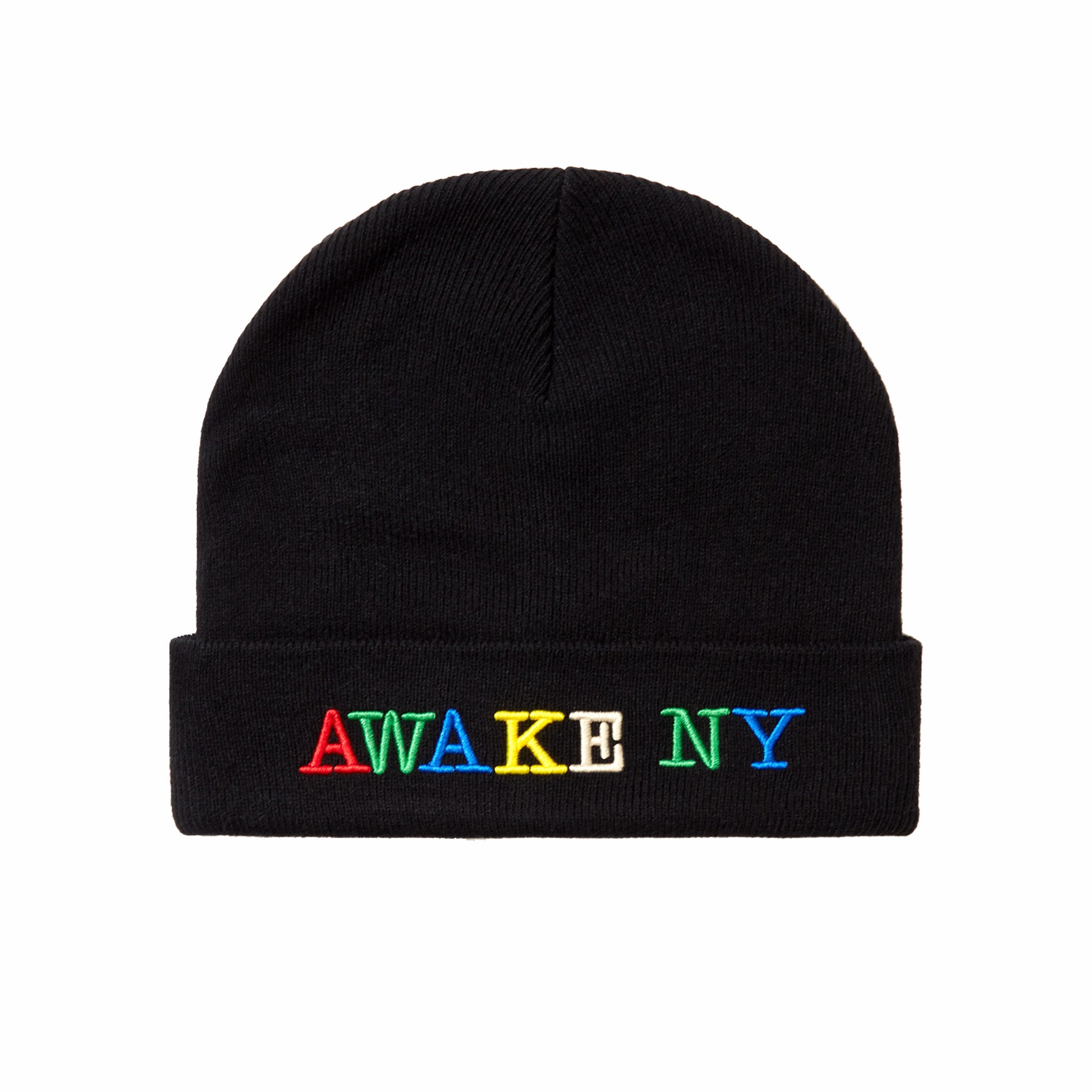 Awake NY x Peanuts Embroidered Beanie (Black) - August Shop