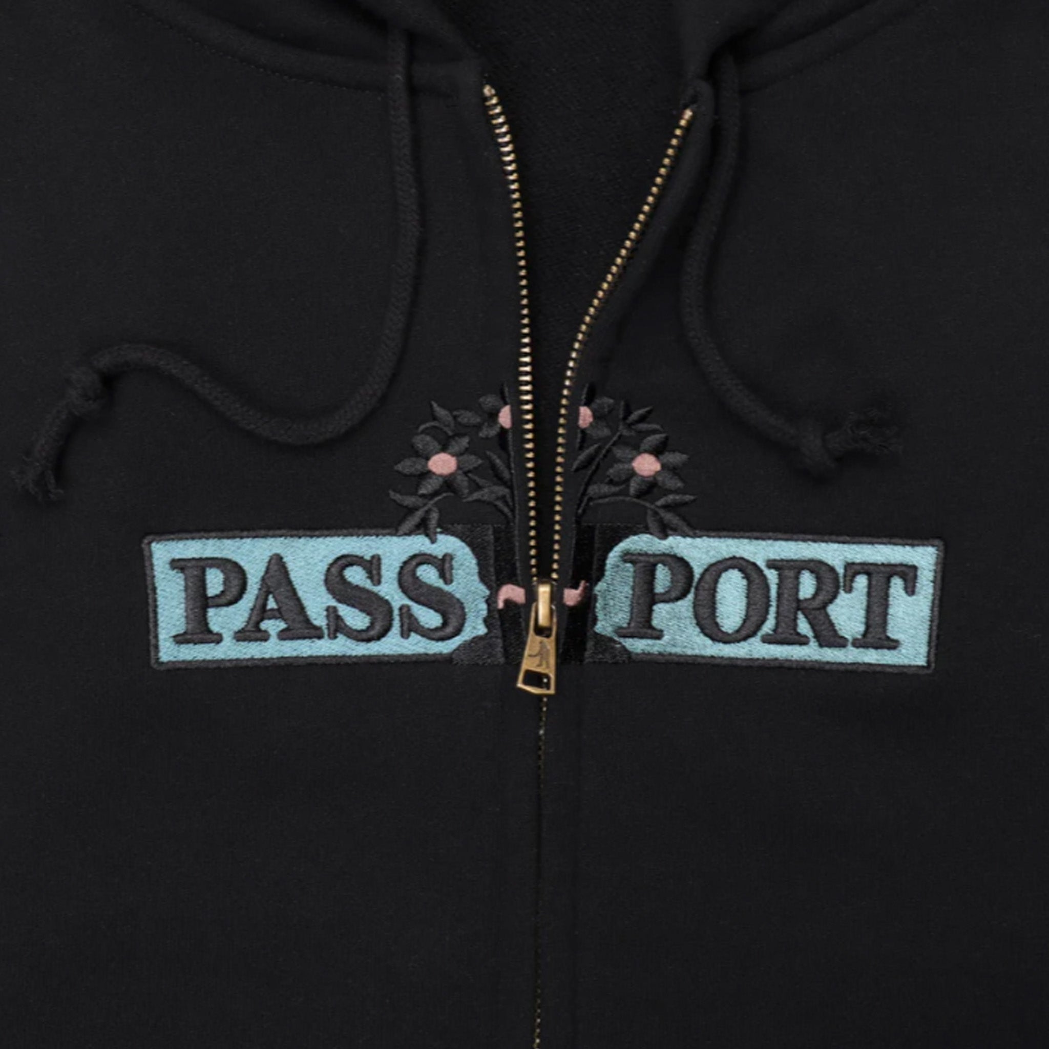 Pass~Port House Plant Organic Fleece Zip Hoodie (Black) - August Shop