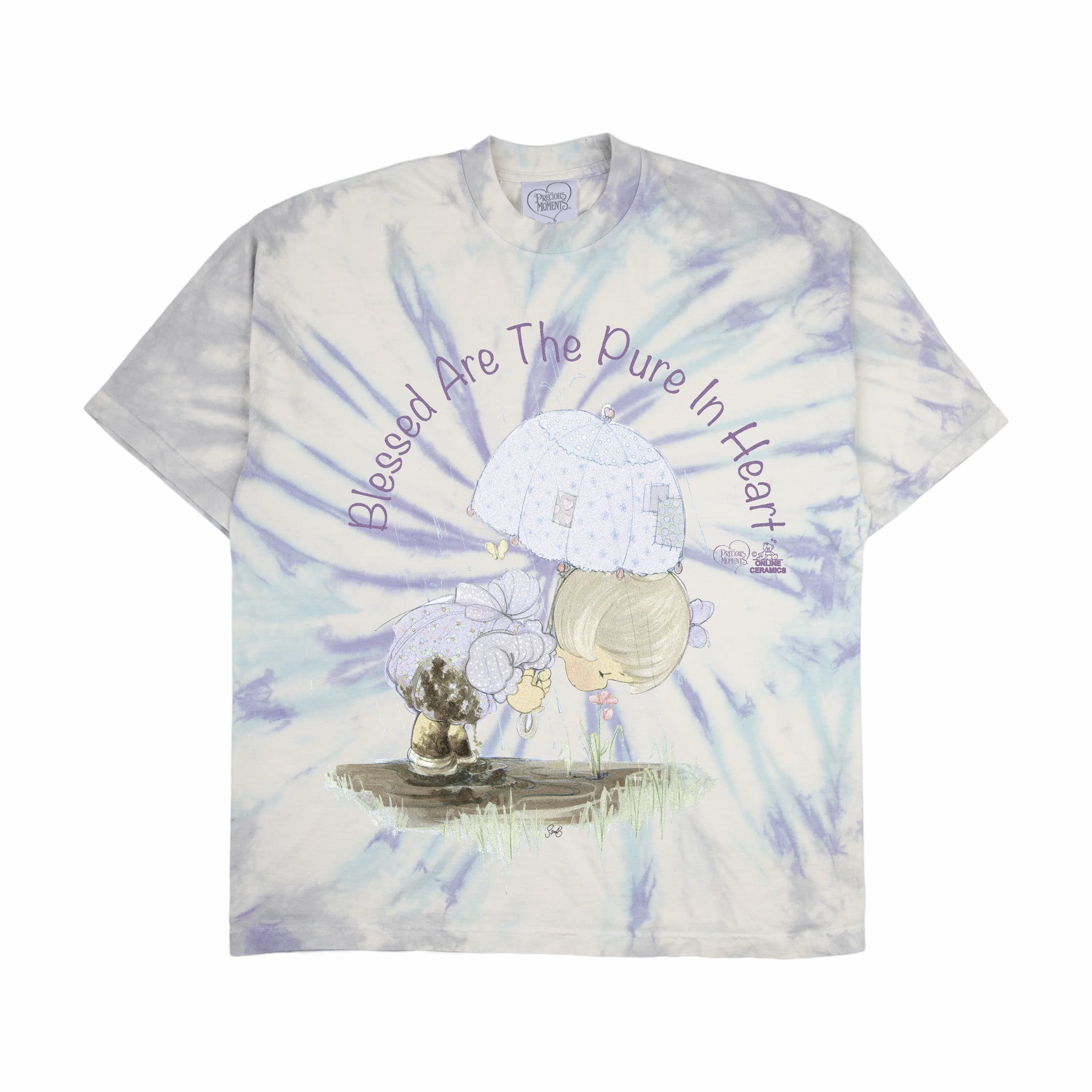 Online Ceramics x Precious Moments &quot;Blessed Are The Pure In Heart&quot; Hand Dyed Tee (Tie-Dye) - August Shop