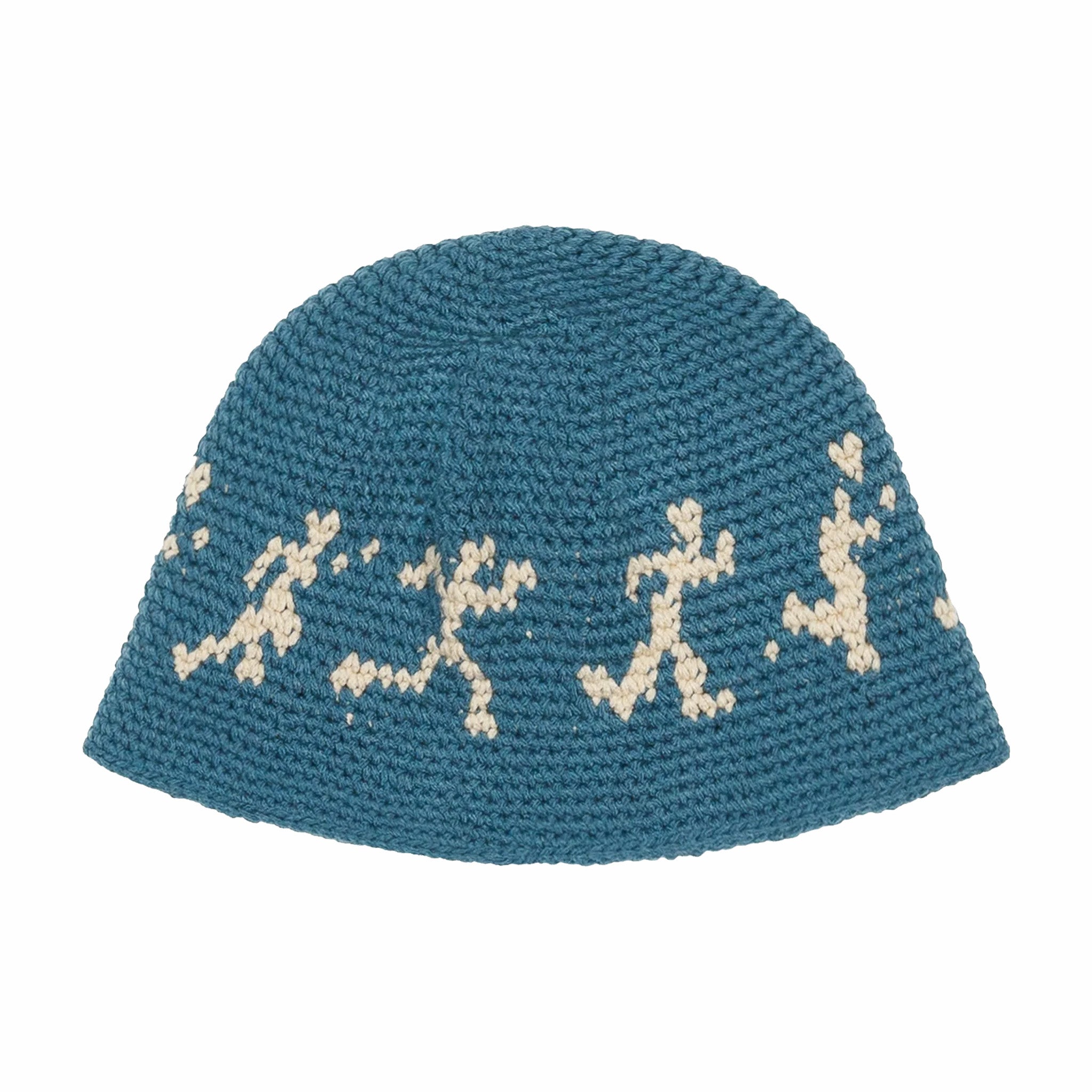 KidSUper Running Guys Crochet Hat (Blue) - August Shop