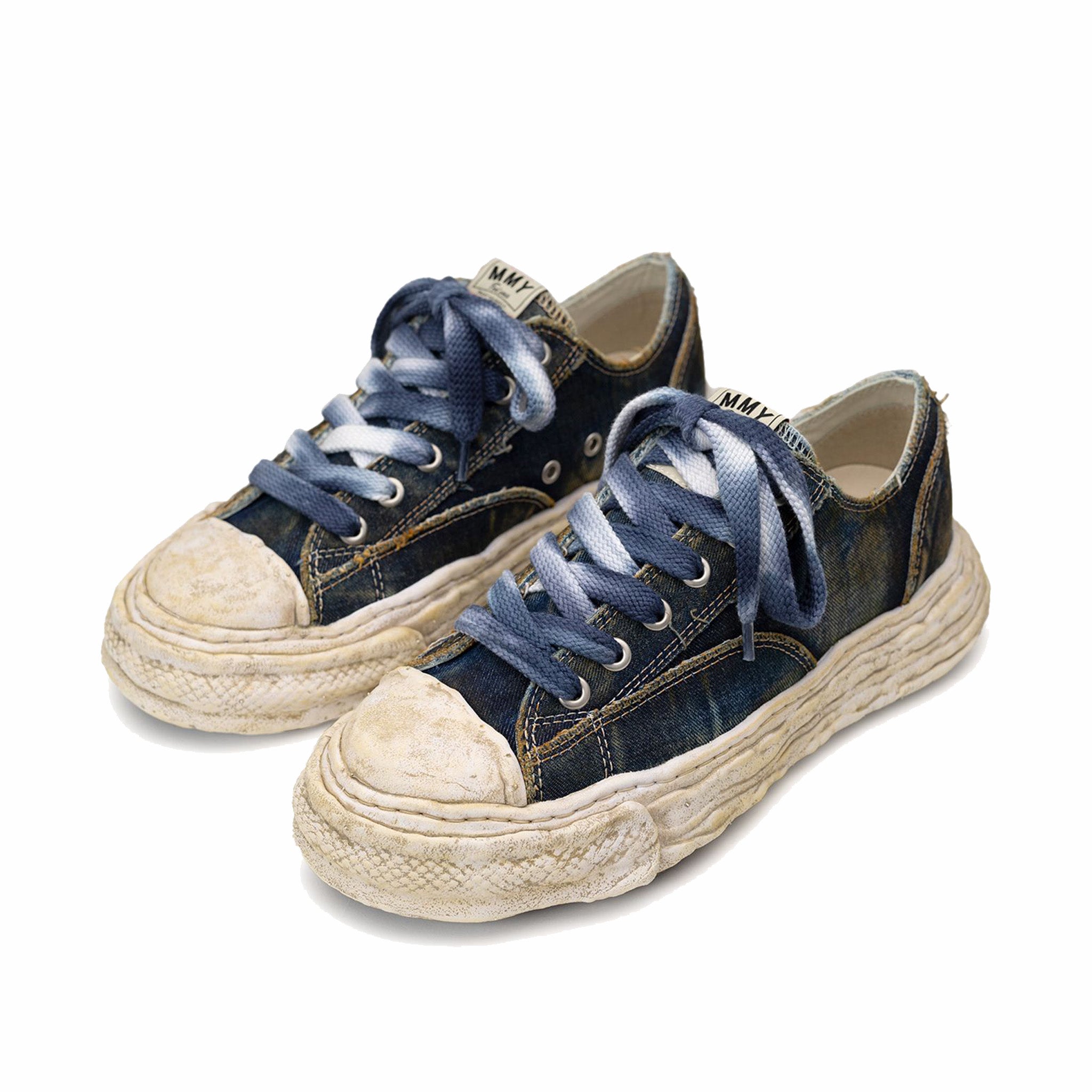 Maison MIHARA YASUHIRO &quot;PETERSON23&quot; OG Sole Washed Denim Low-Top Sneaker (Blue)