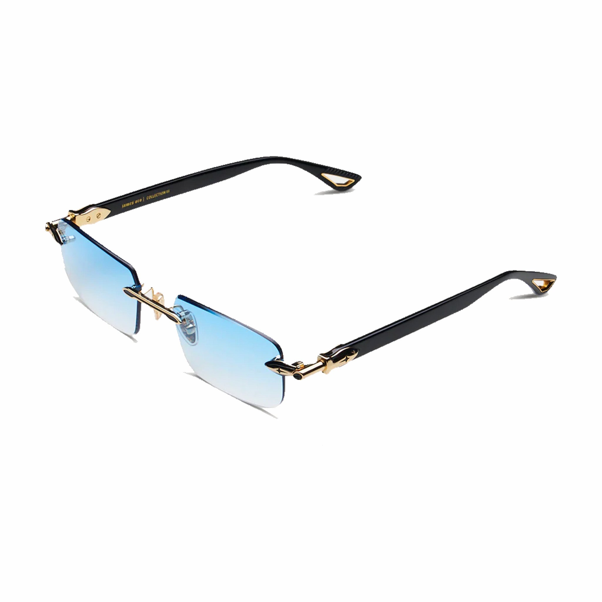 James Oro Blue Tint &quot;Javelin&quot; (Blue Tint/Black Frame) - August Shop