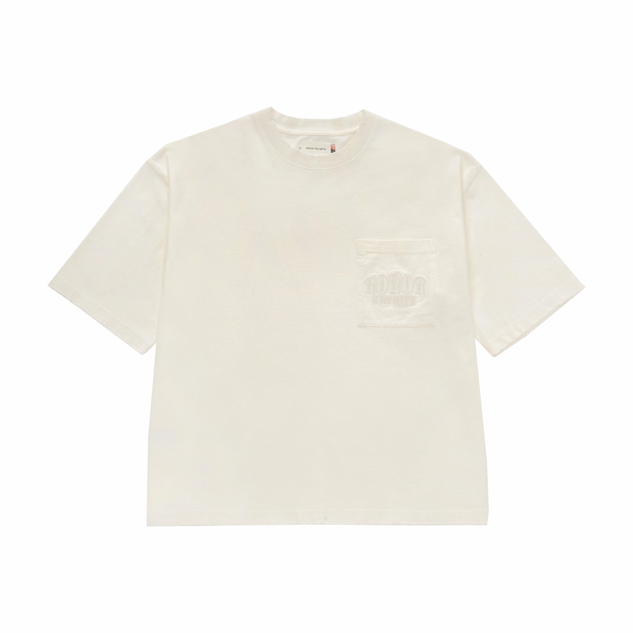 Honor The Gift Embroidered Pocket Tee (Bone) - August Shop