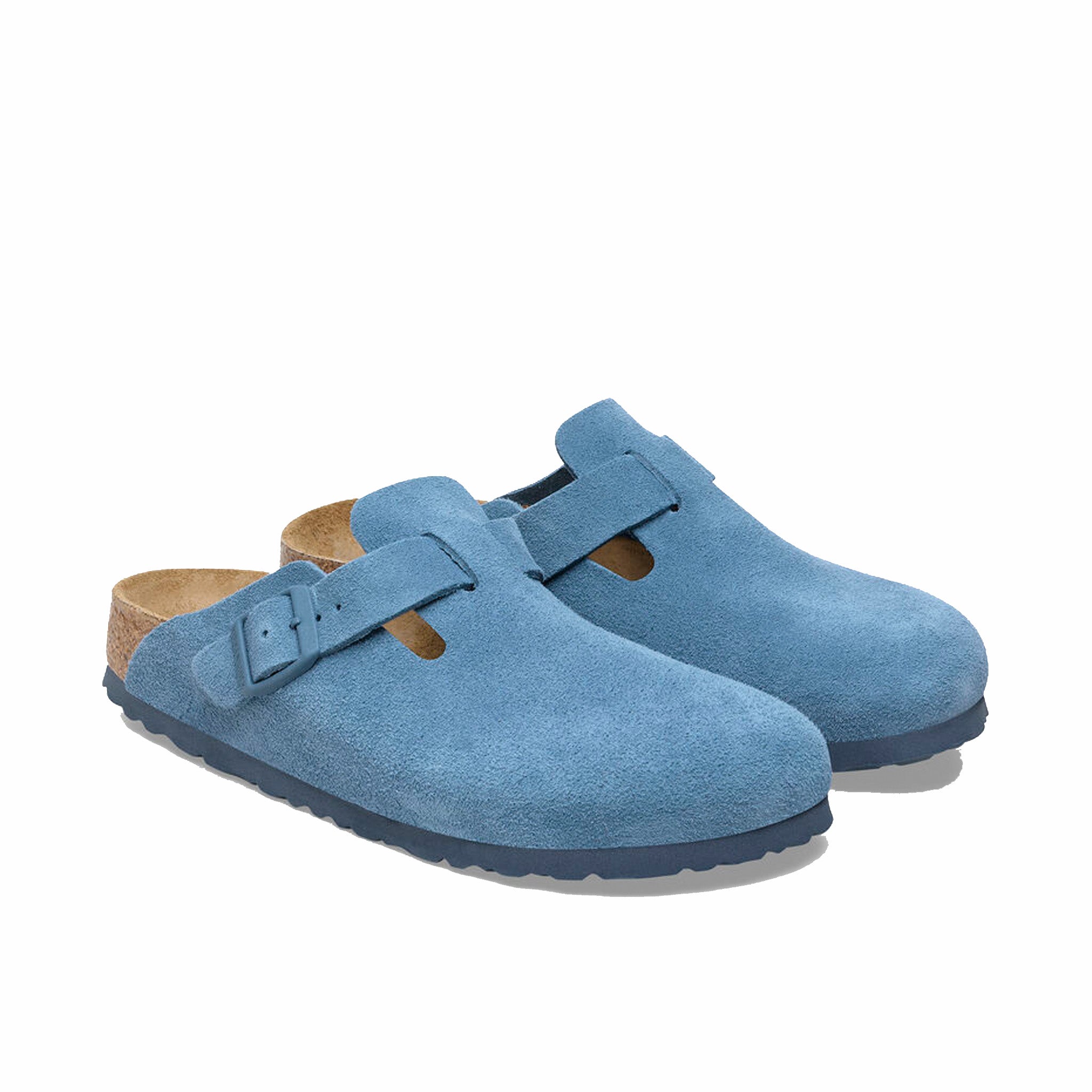 Birkenstock Women’s Boston Suede Leather - Regular (Elemental Blue) - August Shop