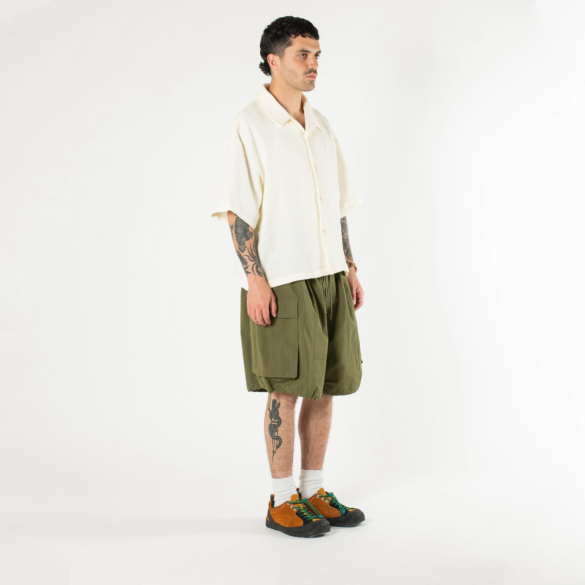 Estudio Niksen Resort Boxy Shirt (Ivory) - August Shop