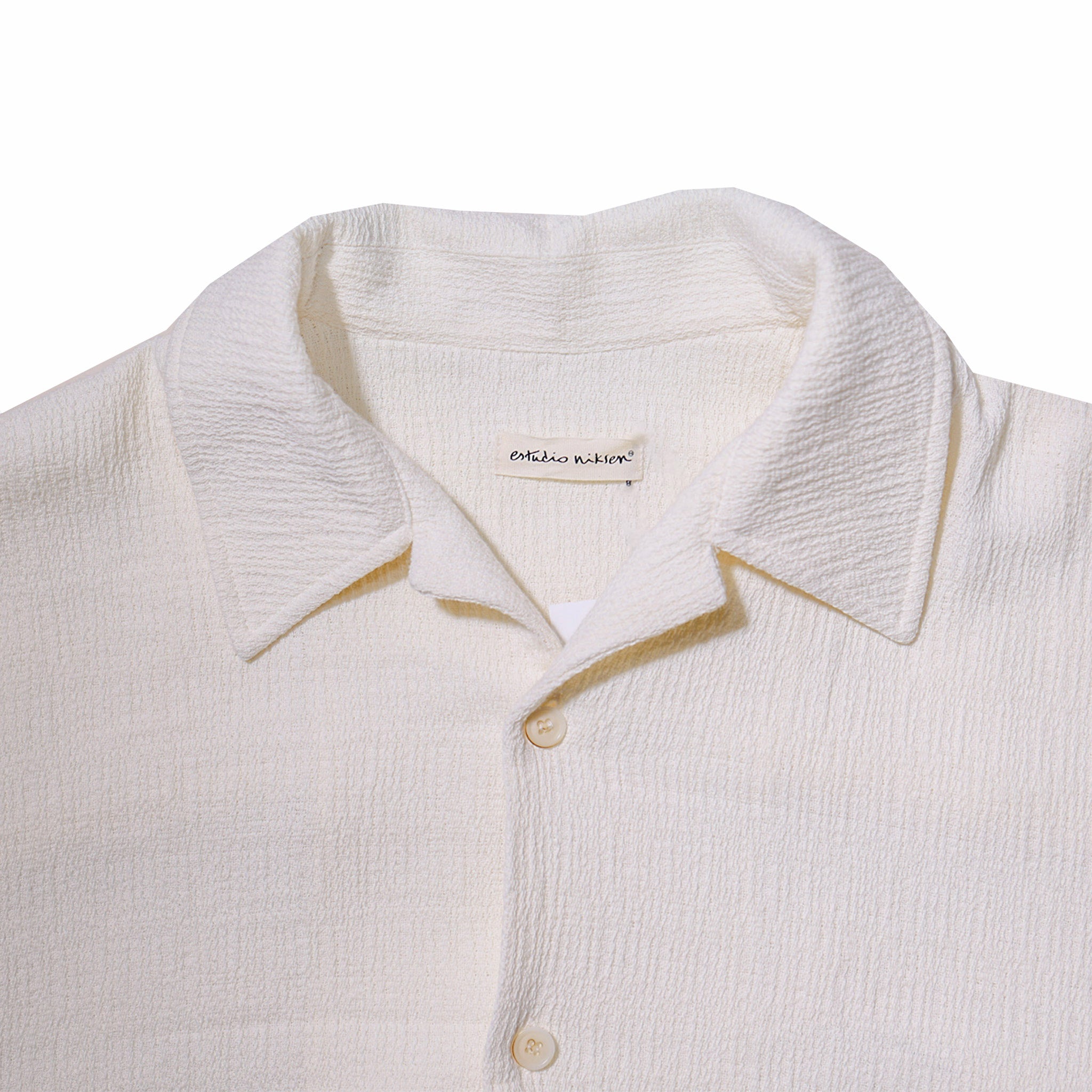 Estudio Niksen Resort Boxy Shirt (Ivory) - August Shop