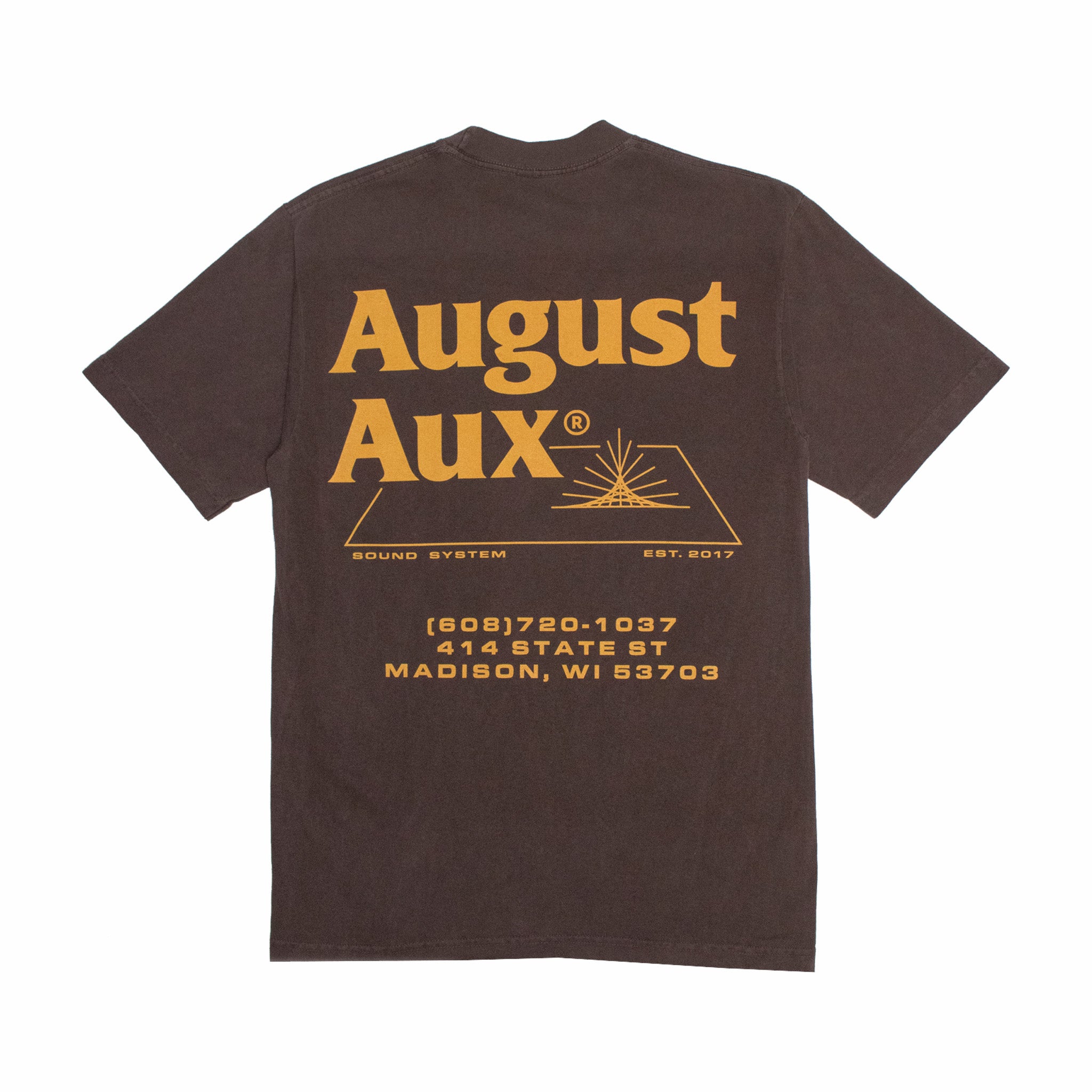 August Aux &quot;Soundsystem&quot; T-Shirt (Clove) - August Shop